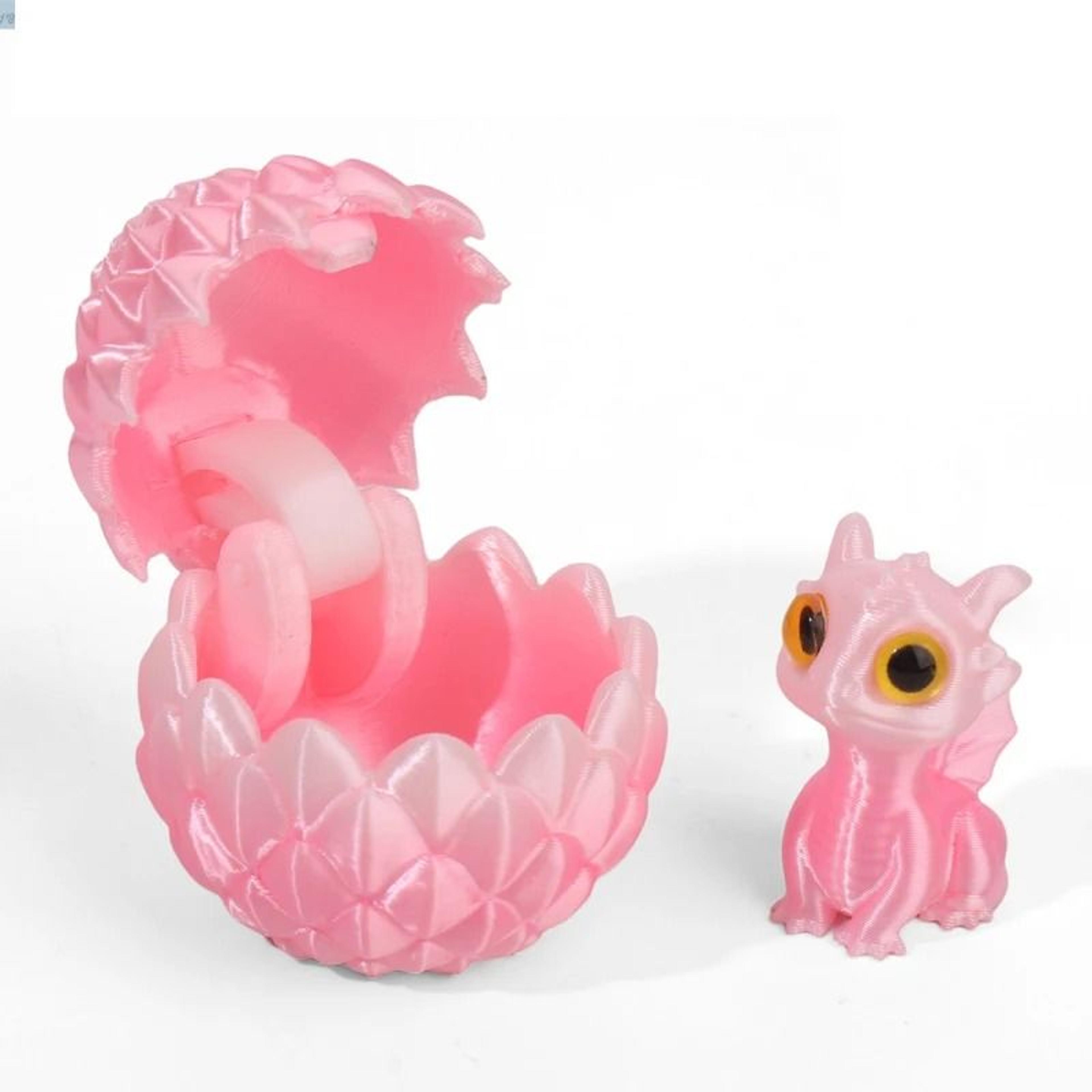 Dragon Egg With Baby Dragon 3D Printed Fantasy Desktop Decor 3
