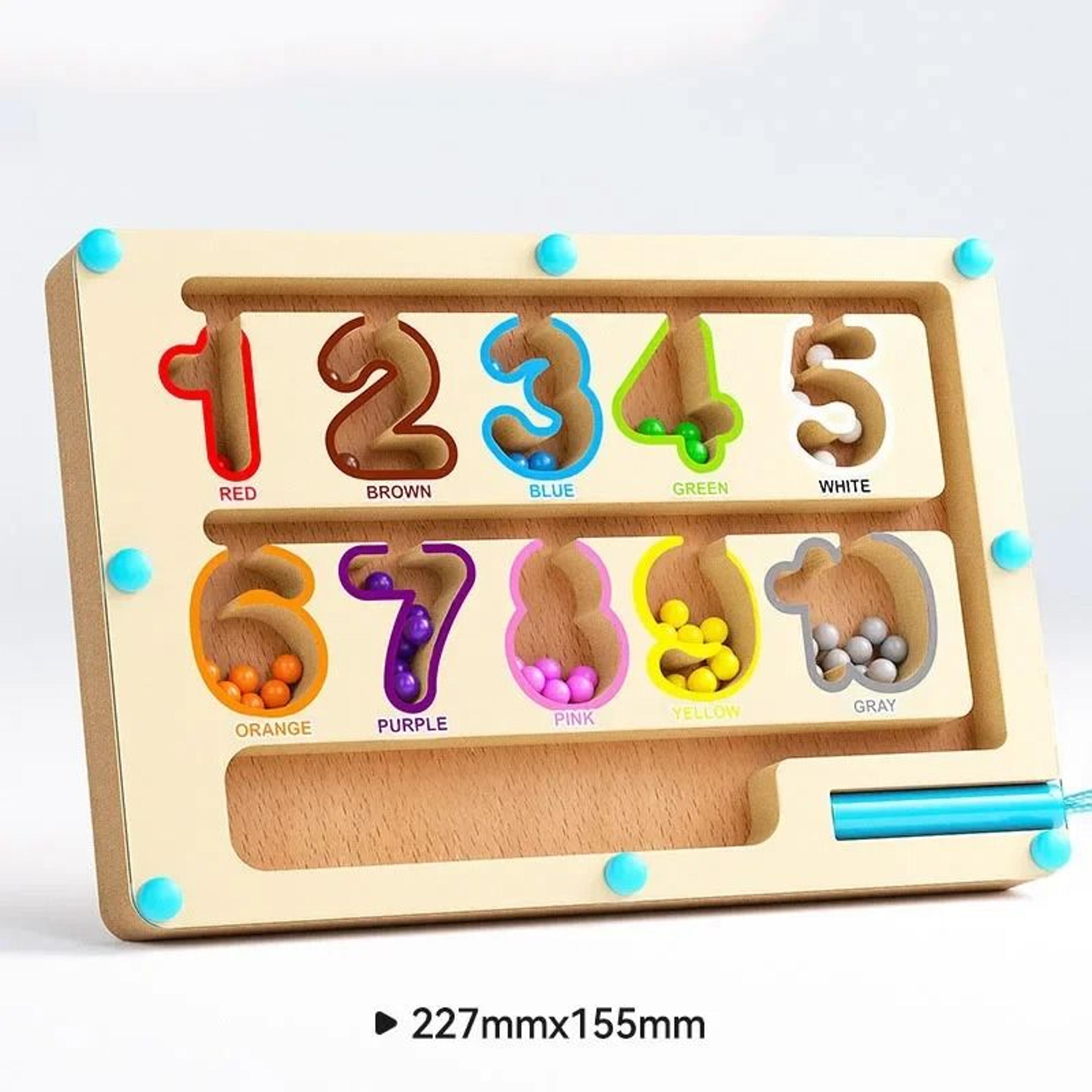 Montessori Magnetic Color Sorting Maze Wooden Learning Toy 11