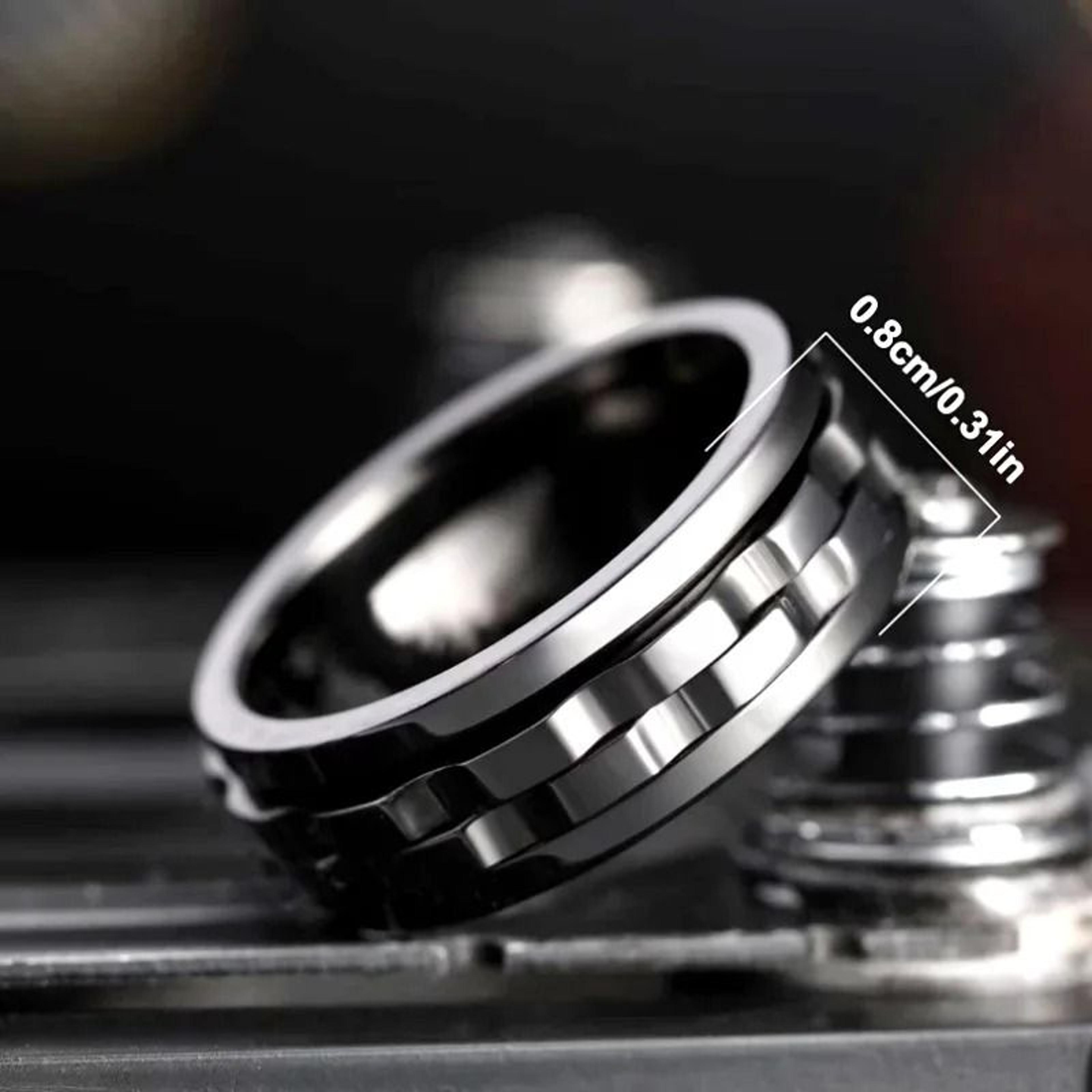 Metal Fidget Ring EDC Ratchet Spinner Stress Relief Accessory 3