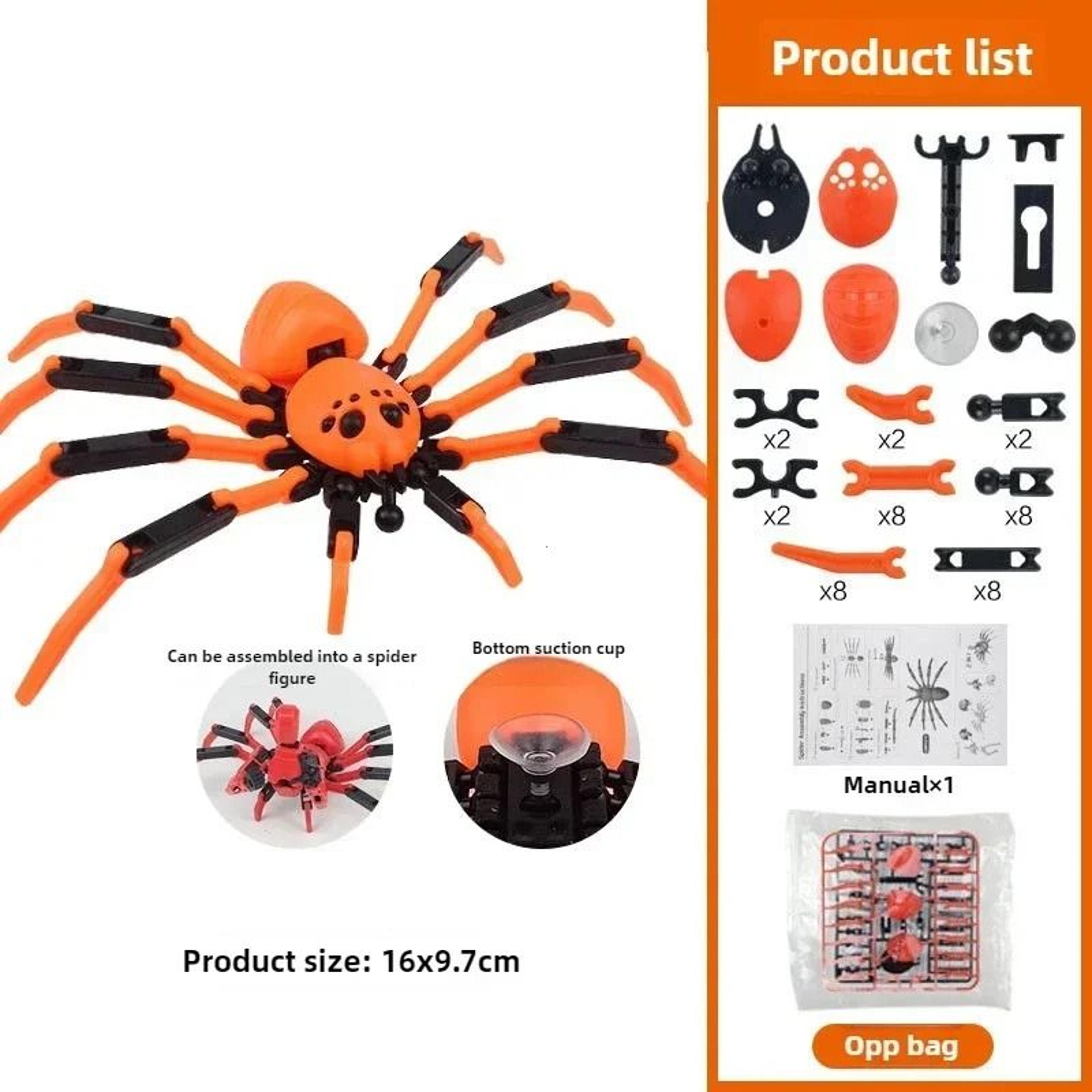 Articulated Robot Spider Toy With Suction Cup 3D Printed Collectible 10