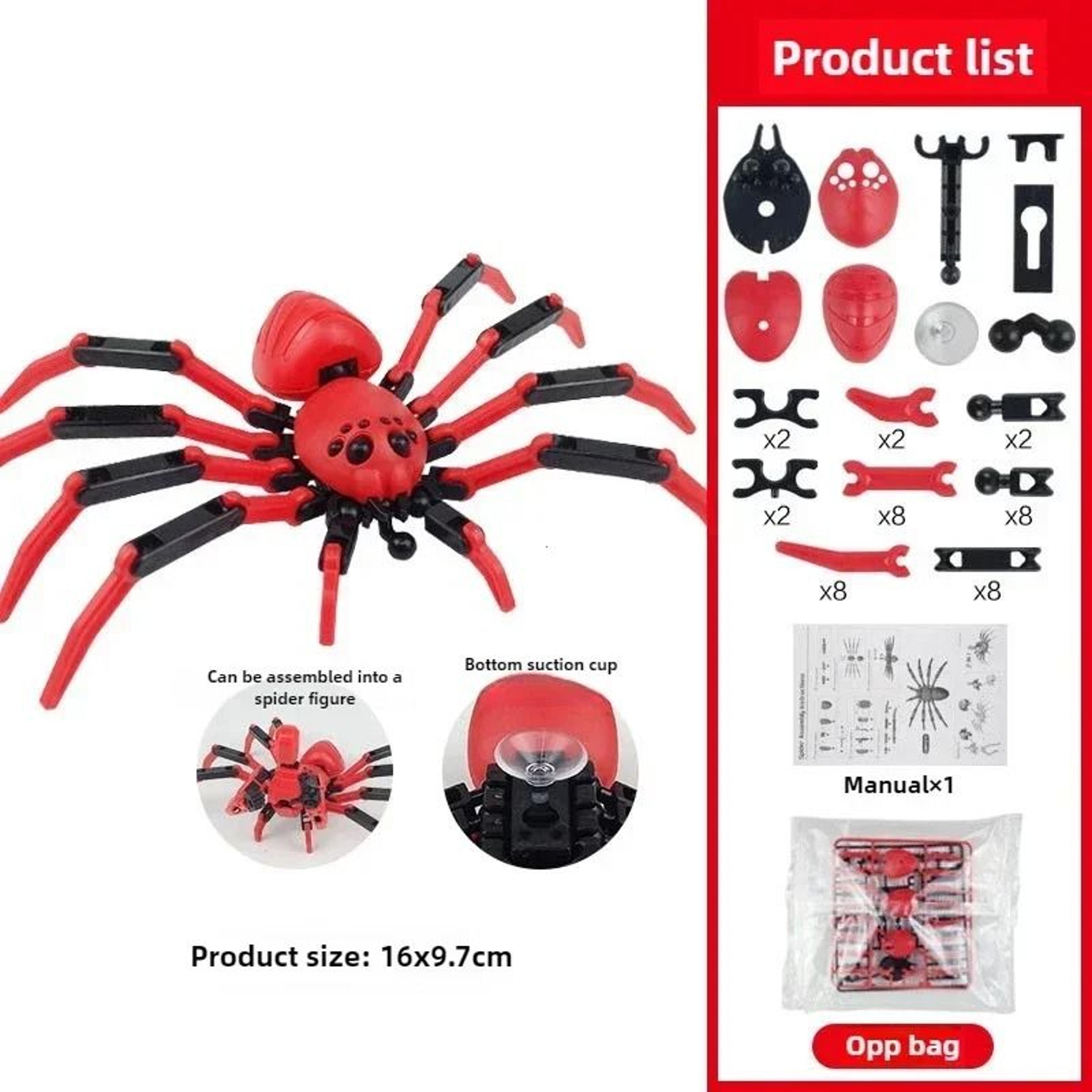 Articulated Robot Spider Toy With Suction Cup 3D Printed Collectible 12