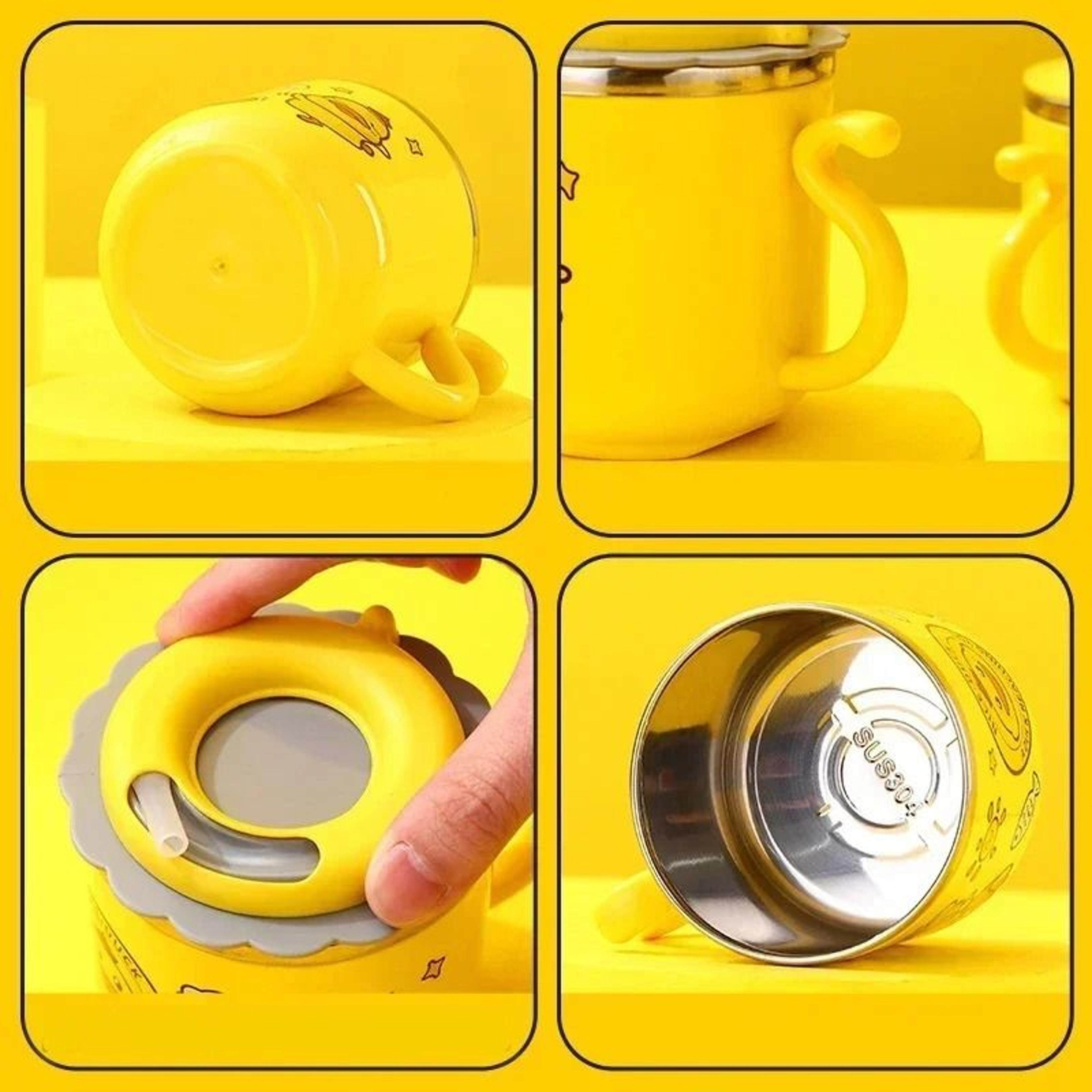 Kids Straw Water Bottle Leakproof Cartoon Sippy Cup 101 Fl Oz 3