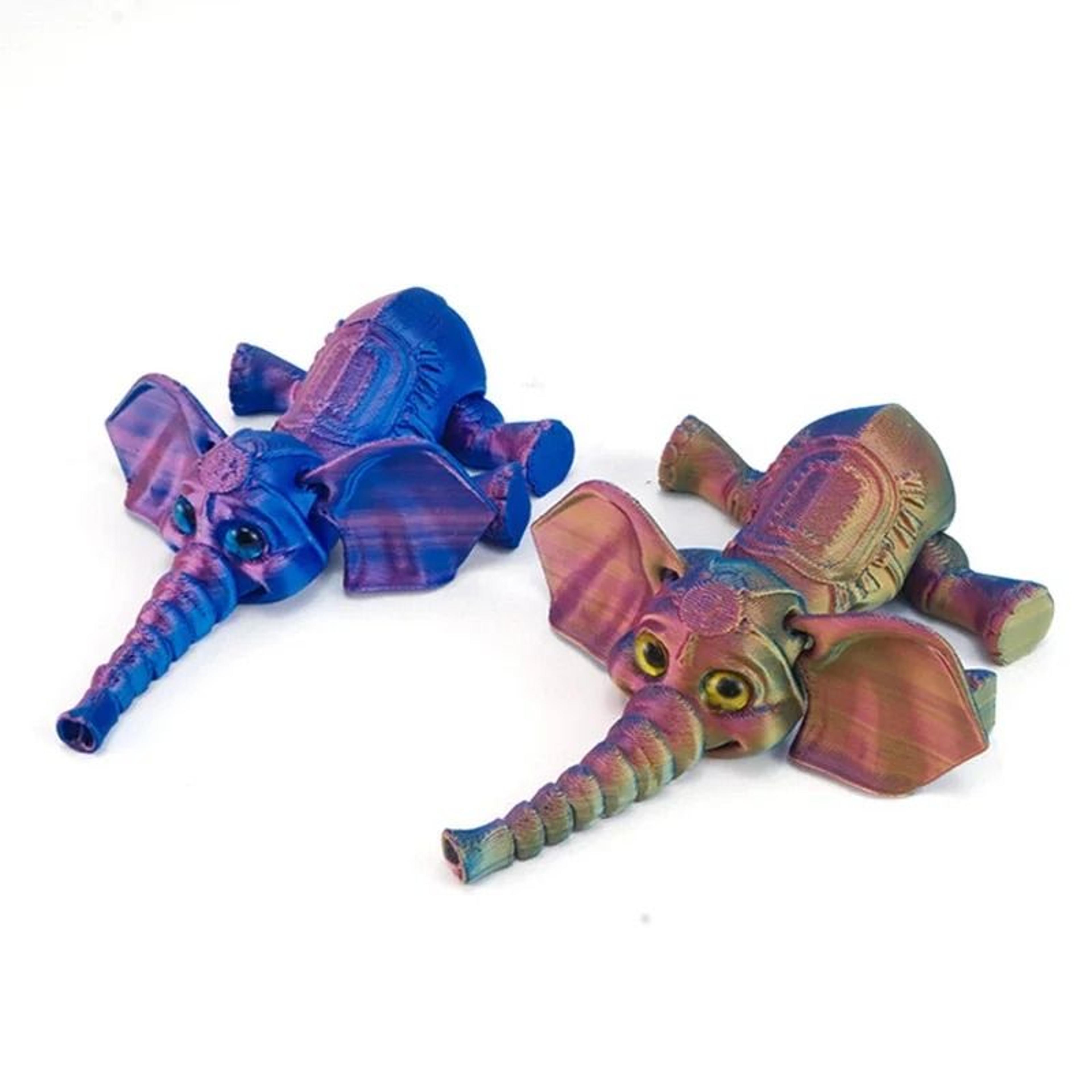 Articulated Elephant Figurine 3D Printed Collectible Desktop Decor 1