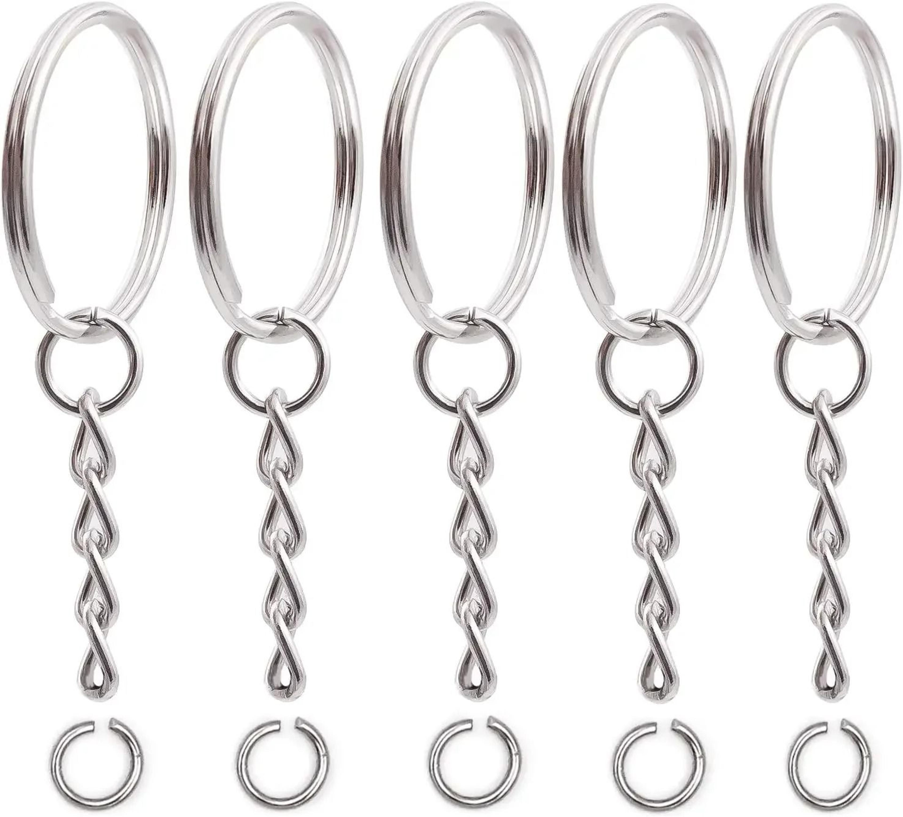 Stainless Steel Key Ring Set With Split Rings And Lobster Clasps 5