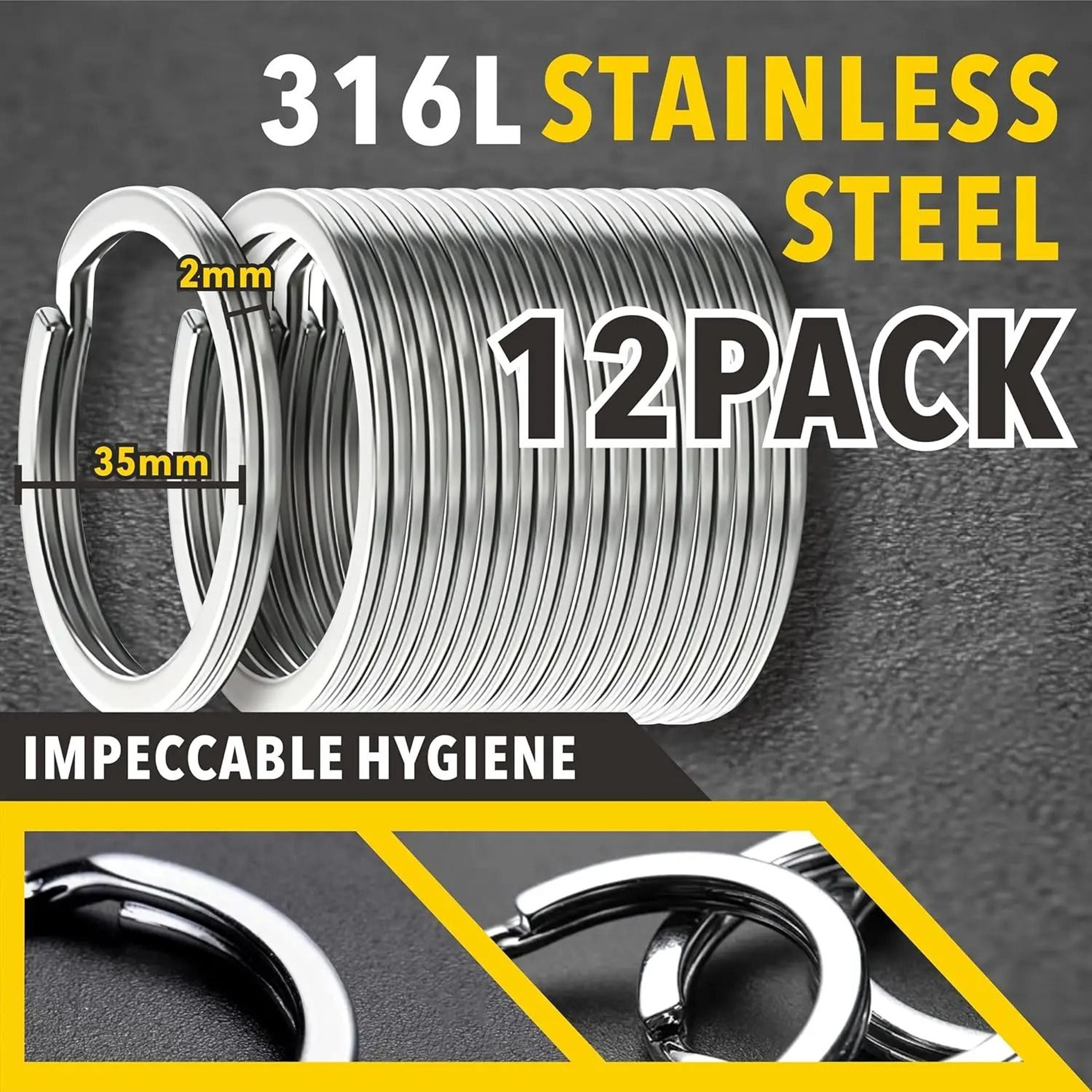 Stainless Steel Split Key Rings For DIY Keychains And Jewelry Making 2