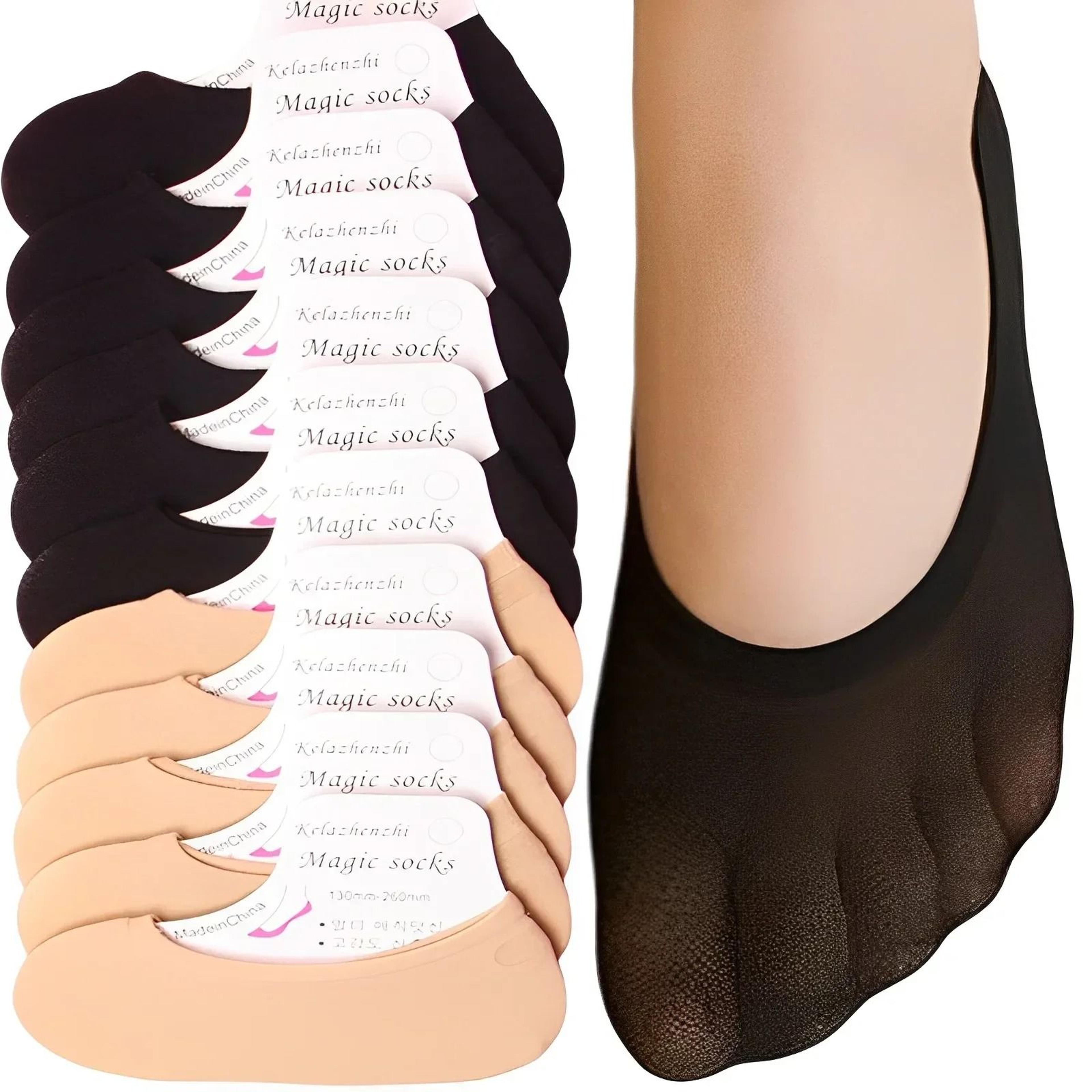No Show Ice Silk Socks Breathable Non Slip Low Cut Socks Bulk Pack 2
