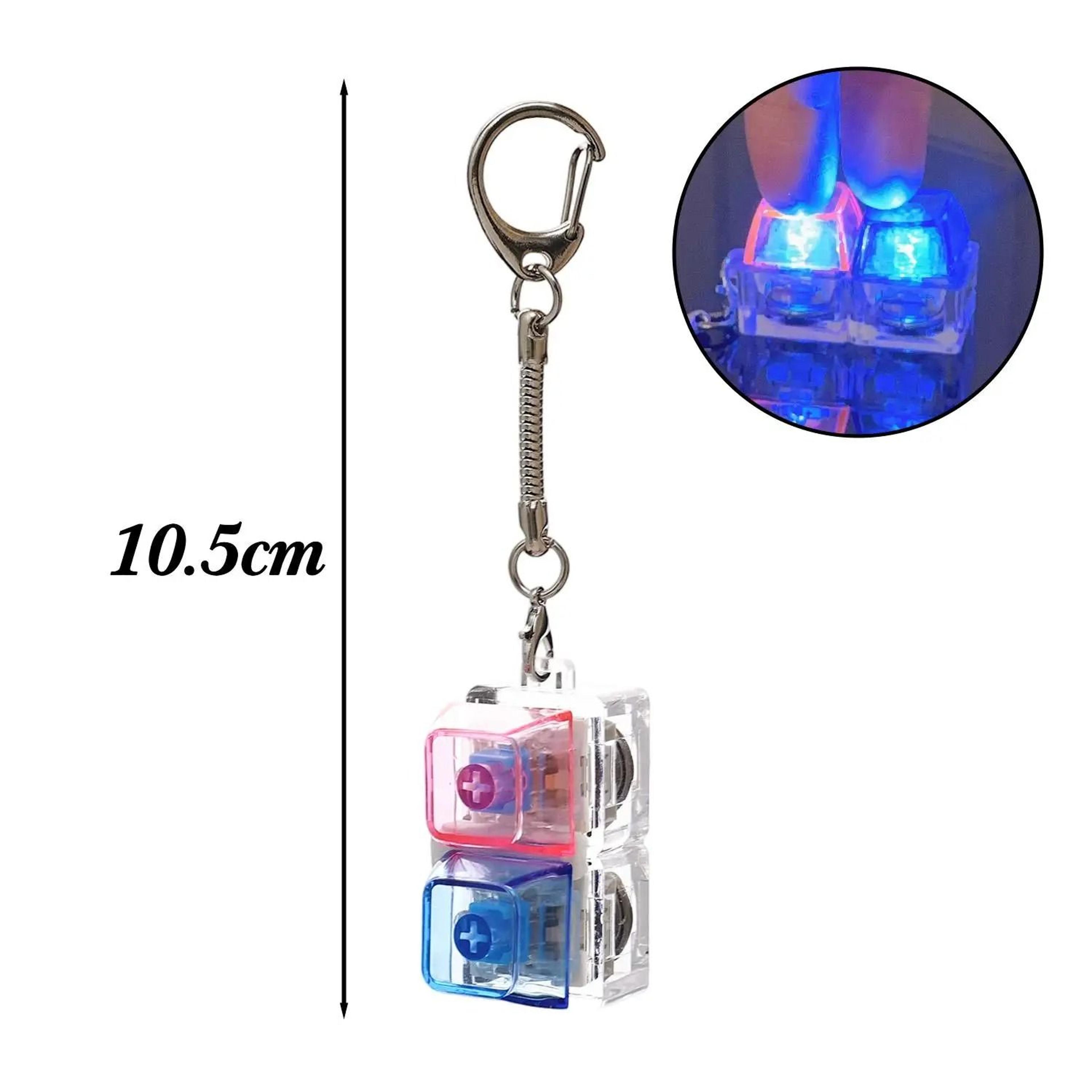 LED Keyboard Clicker Fidget Toy Keychain Stress Relief Desk Gadget 11