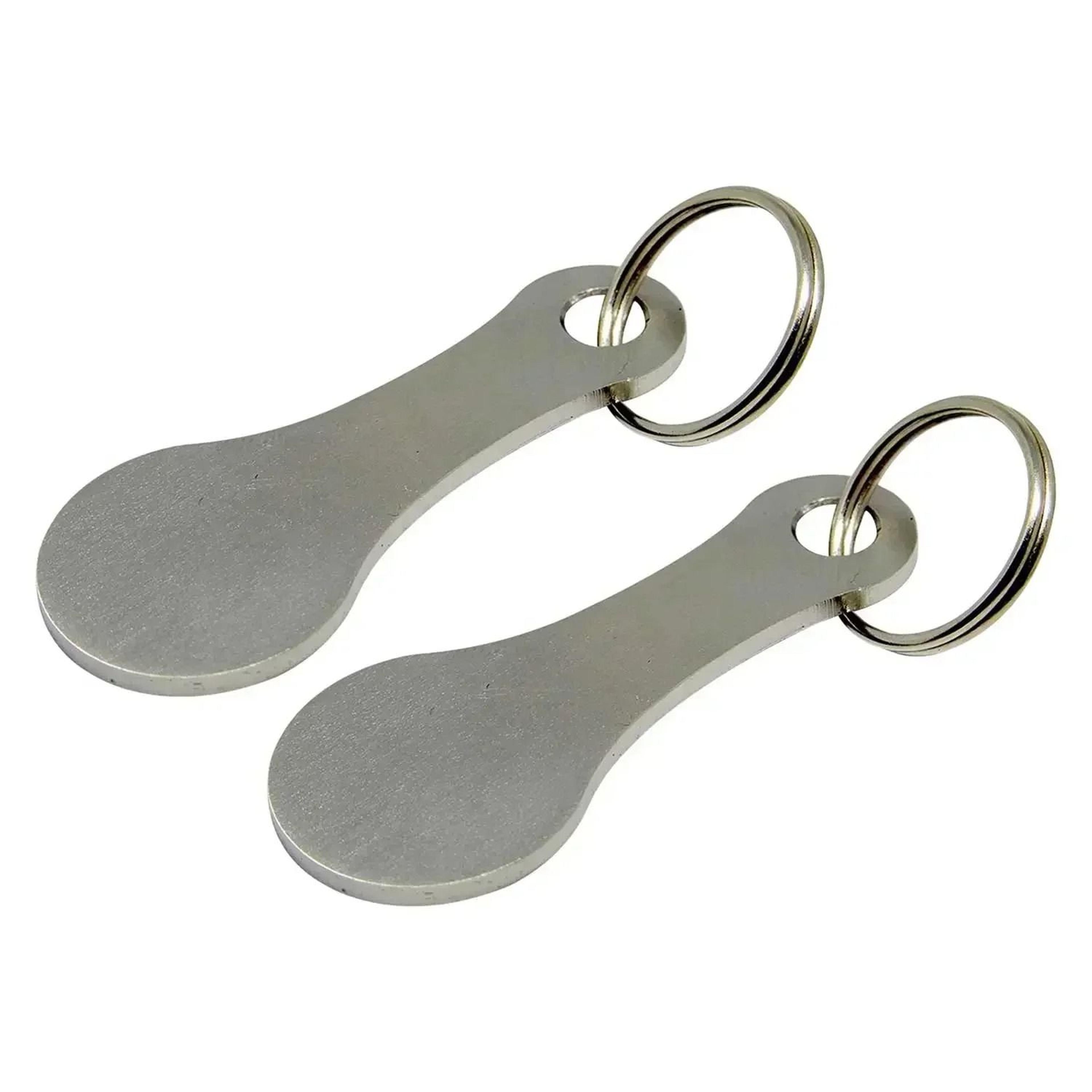 Metal Shopping Cart Tokens Keychain Trolley Coins For Grocery Carts 4