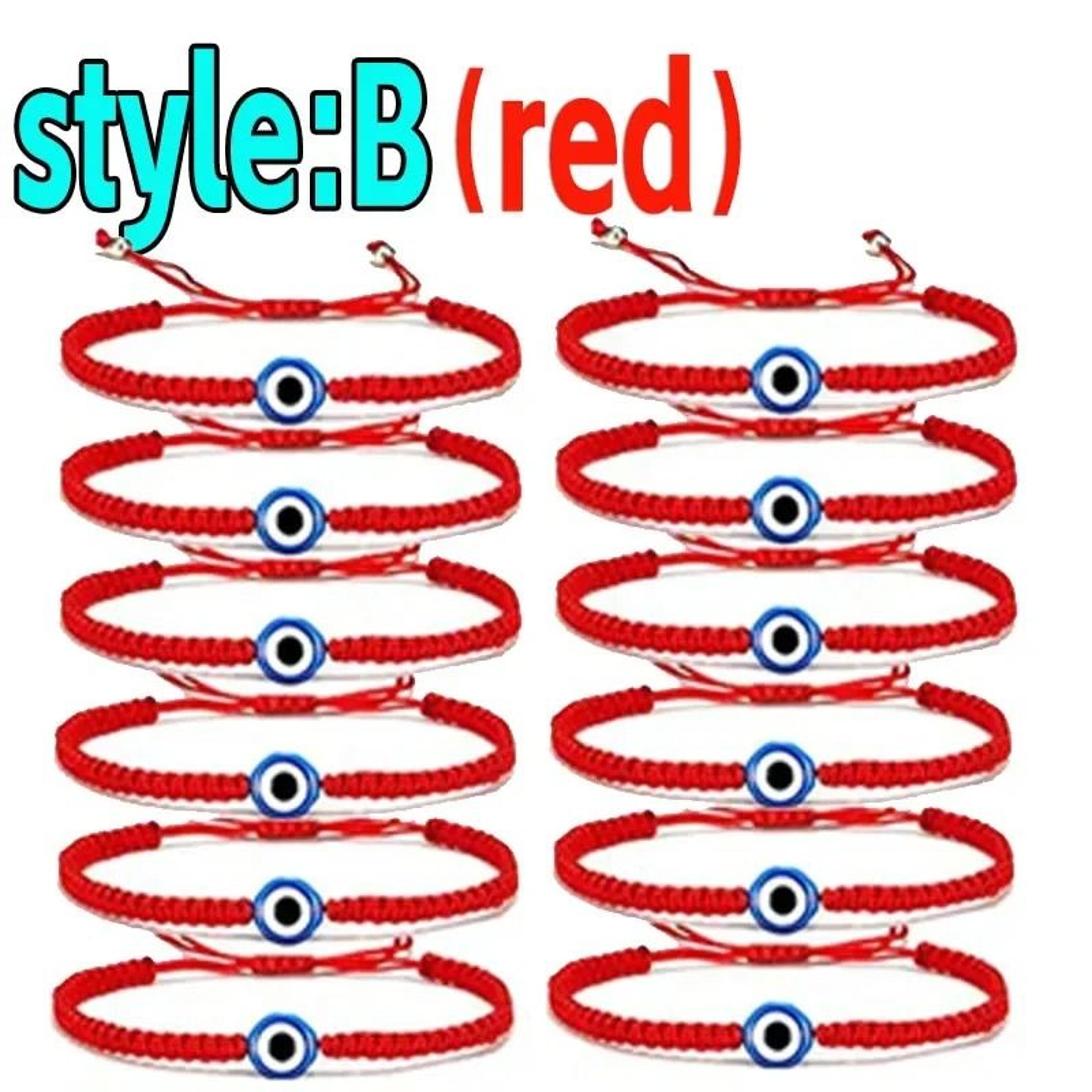 Lucky Red String Evil Eye Bracelet Handmade Braided Protection Wristband 9