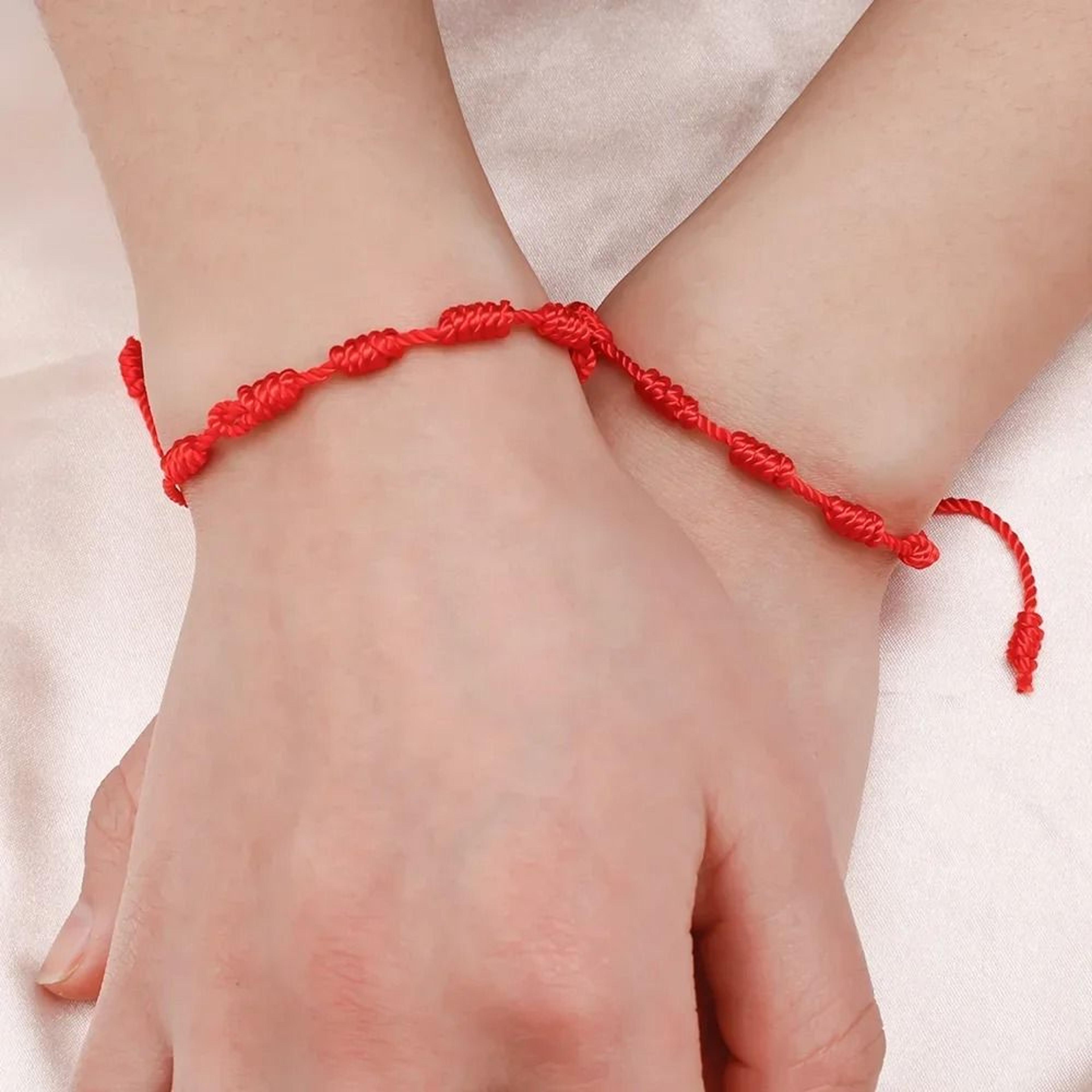 Lucky Red String Evil Eye Bracelet Handmade Braided Protection Wristband 4