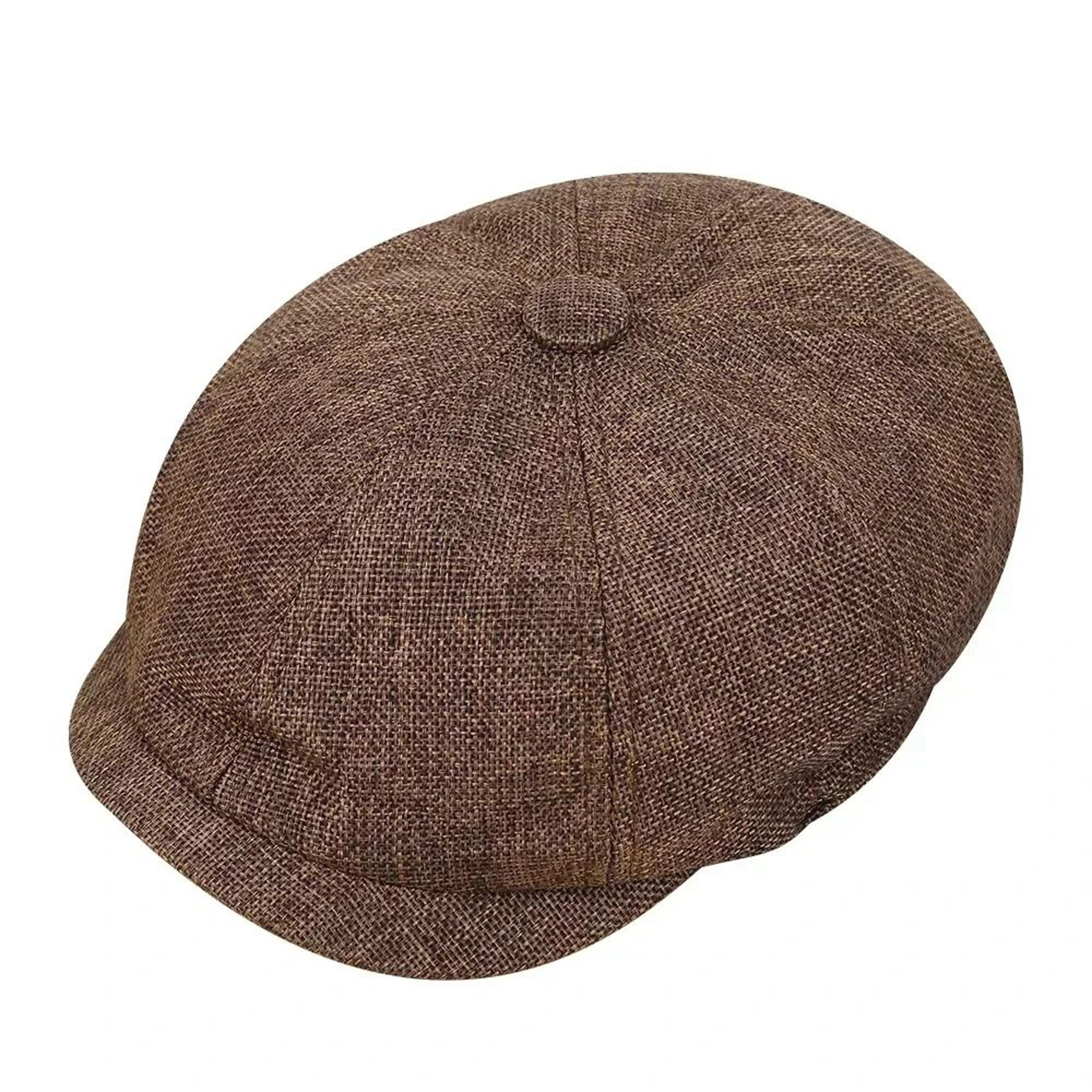 Vintage Wool Blend Beret Cap Classic Herringbone Newsboy Flat Cap For Men  Women 11