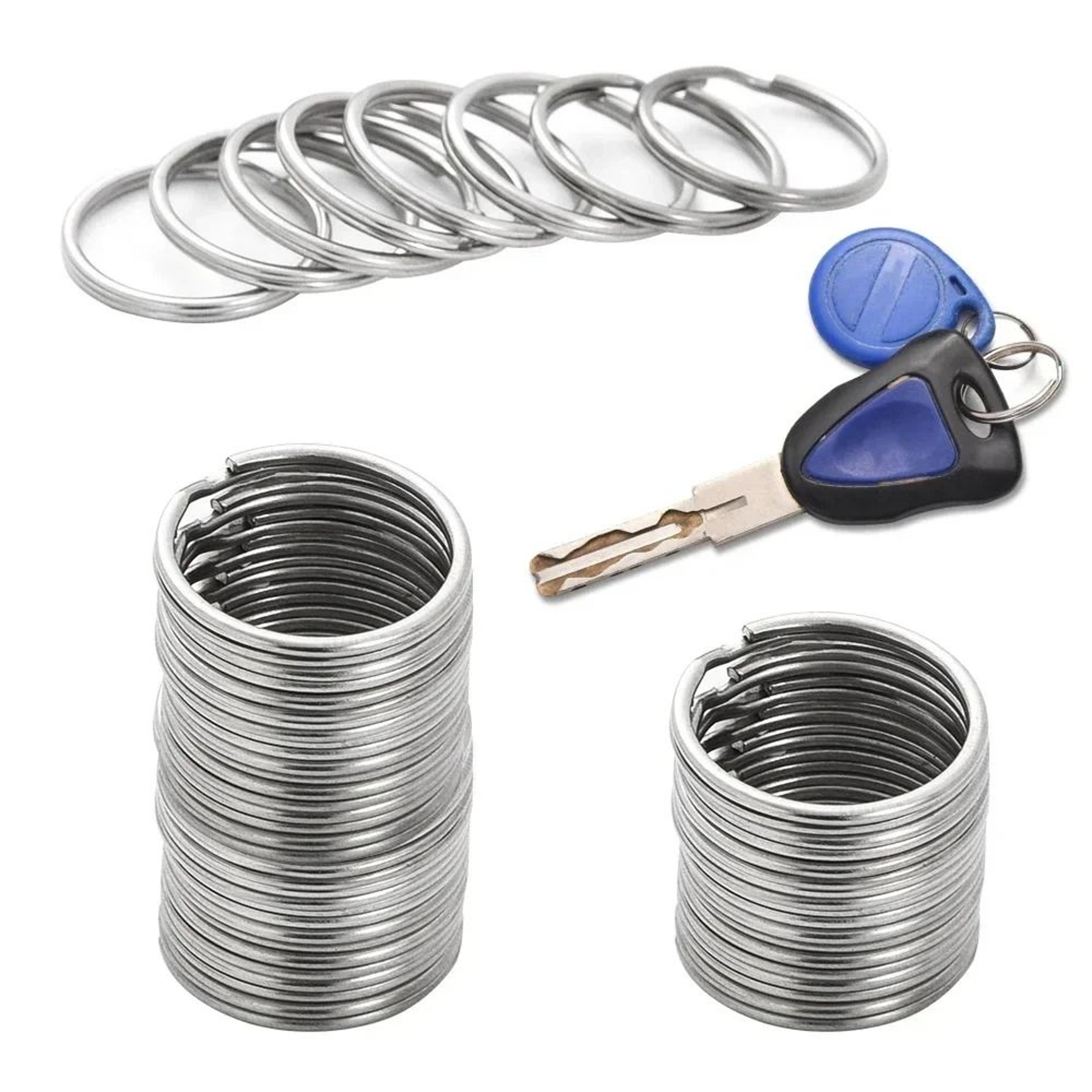 Stainless Steel Split Key Rings For DIY Crafts  Keychain Making Set 2