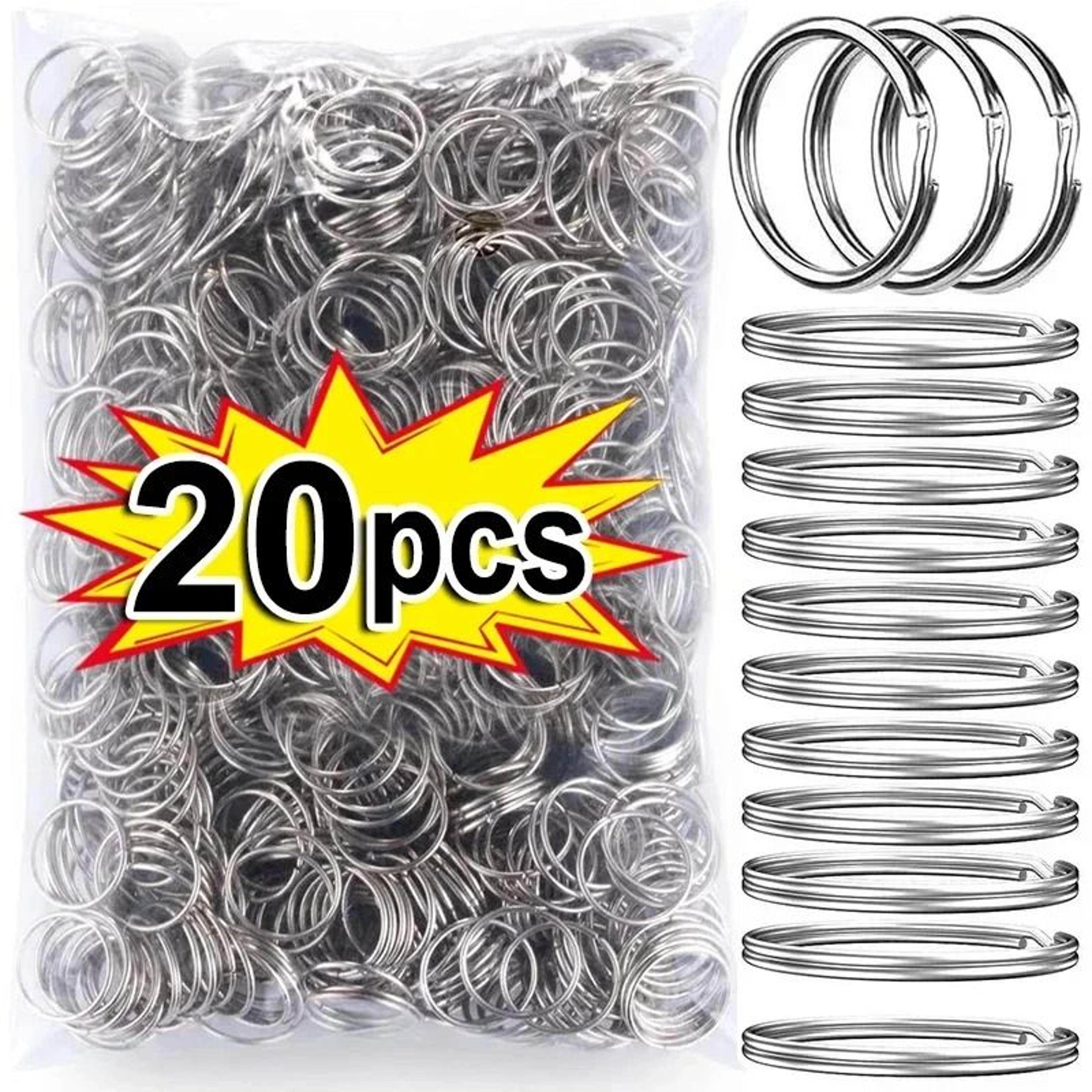 Stainless Steel Split Key Rings For DIY Crafts  Keychain Making Set 6