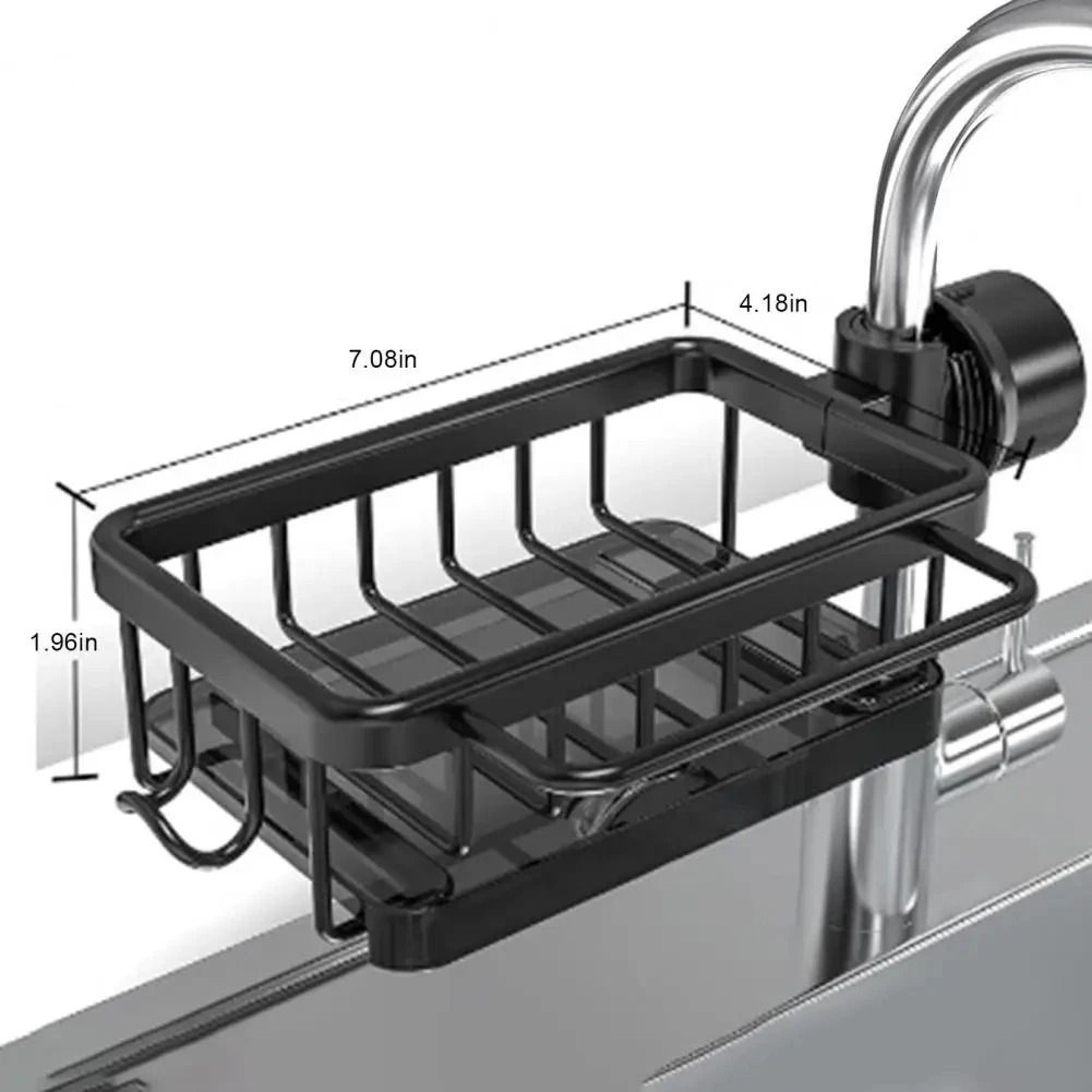Adjustable Sink Faucet Storage Rack Drain Basket For Kitchen And Bathroom Organization 3