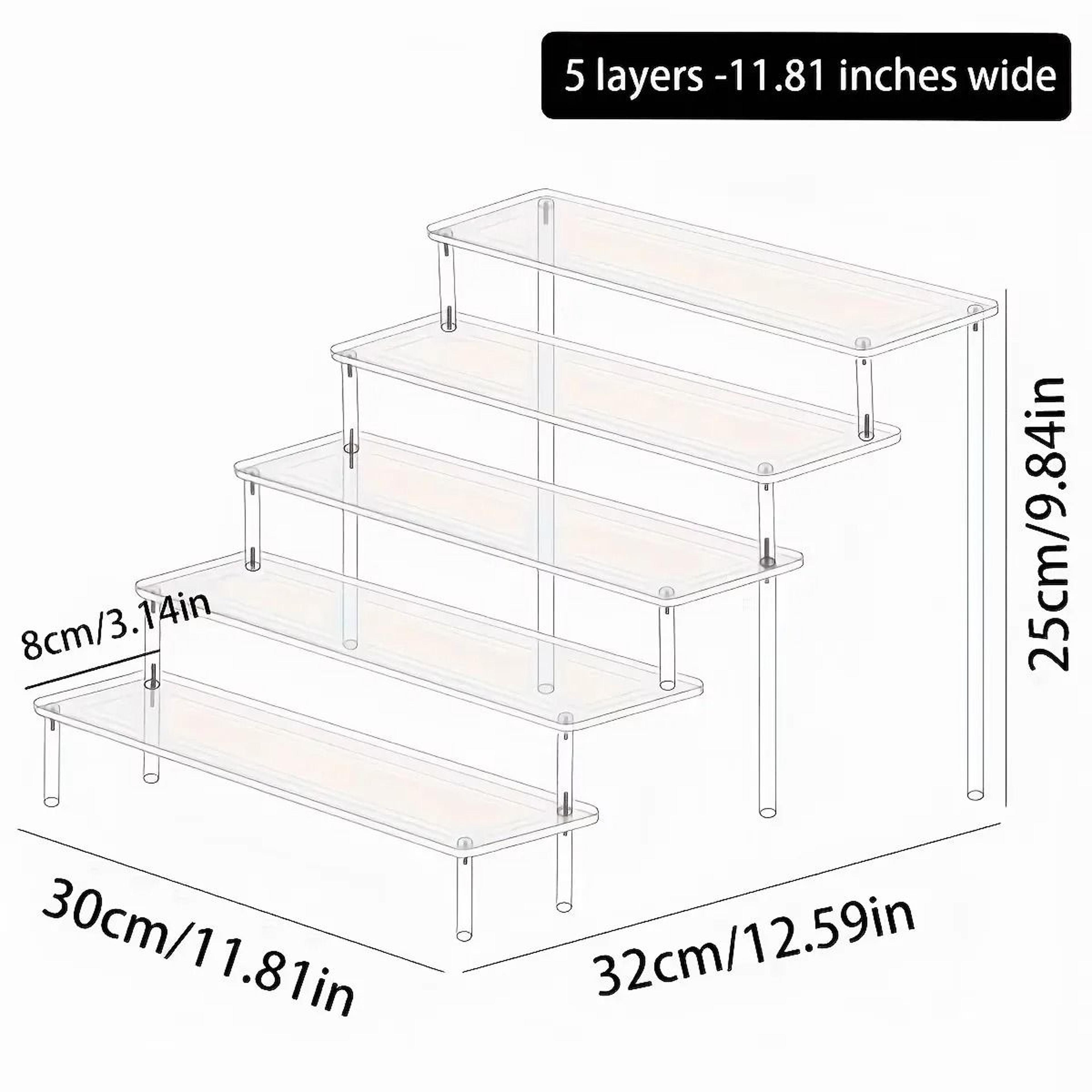 Acrylic Tiered Perfume Display Stand For Vanity Countertop And Cosmetic Organization 9