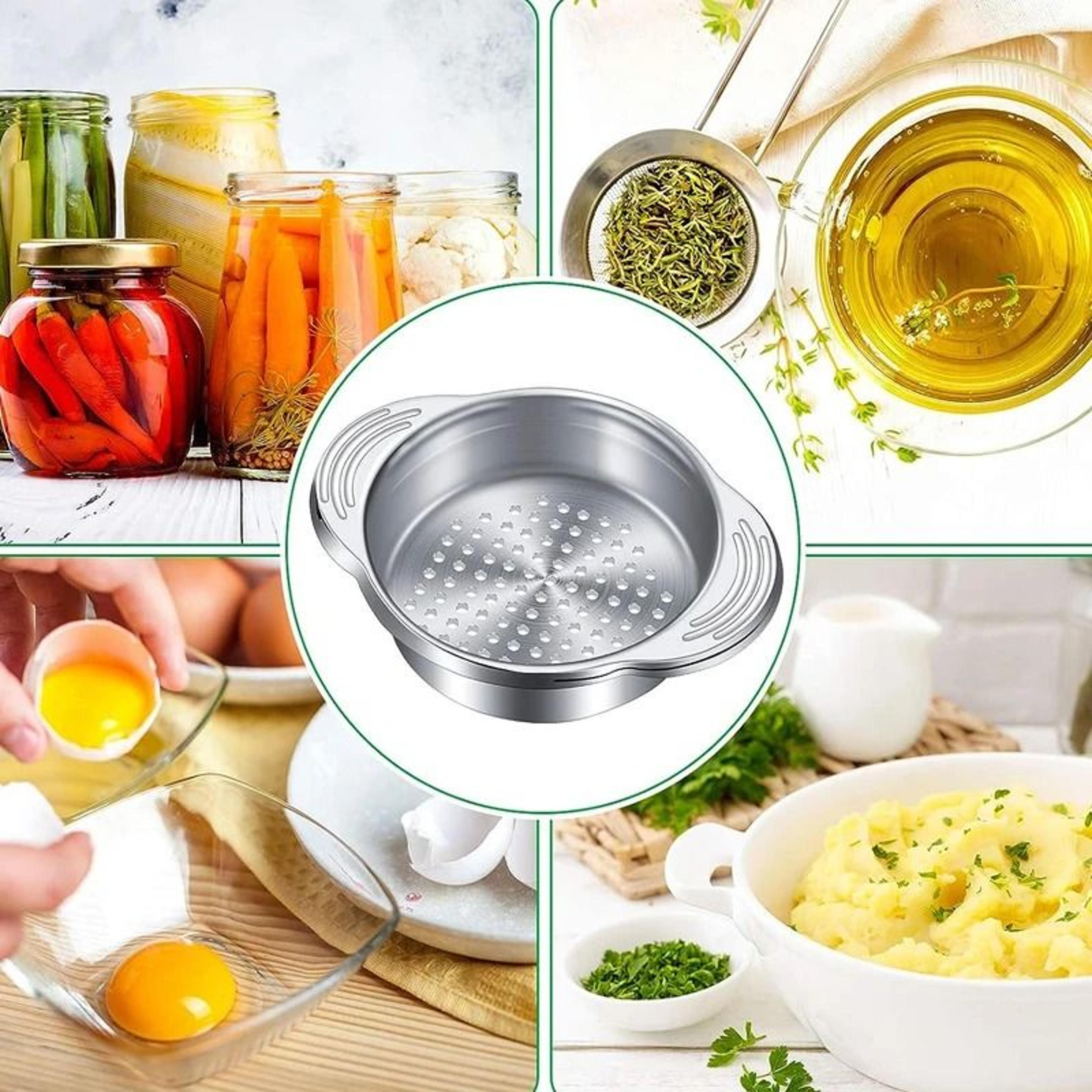 Stainless Steel Can Strainer For Tuna Vegetables Fruit And Canned Food Draining 2