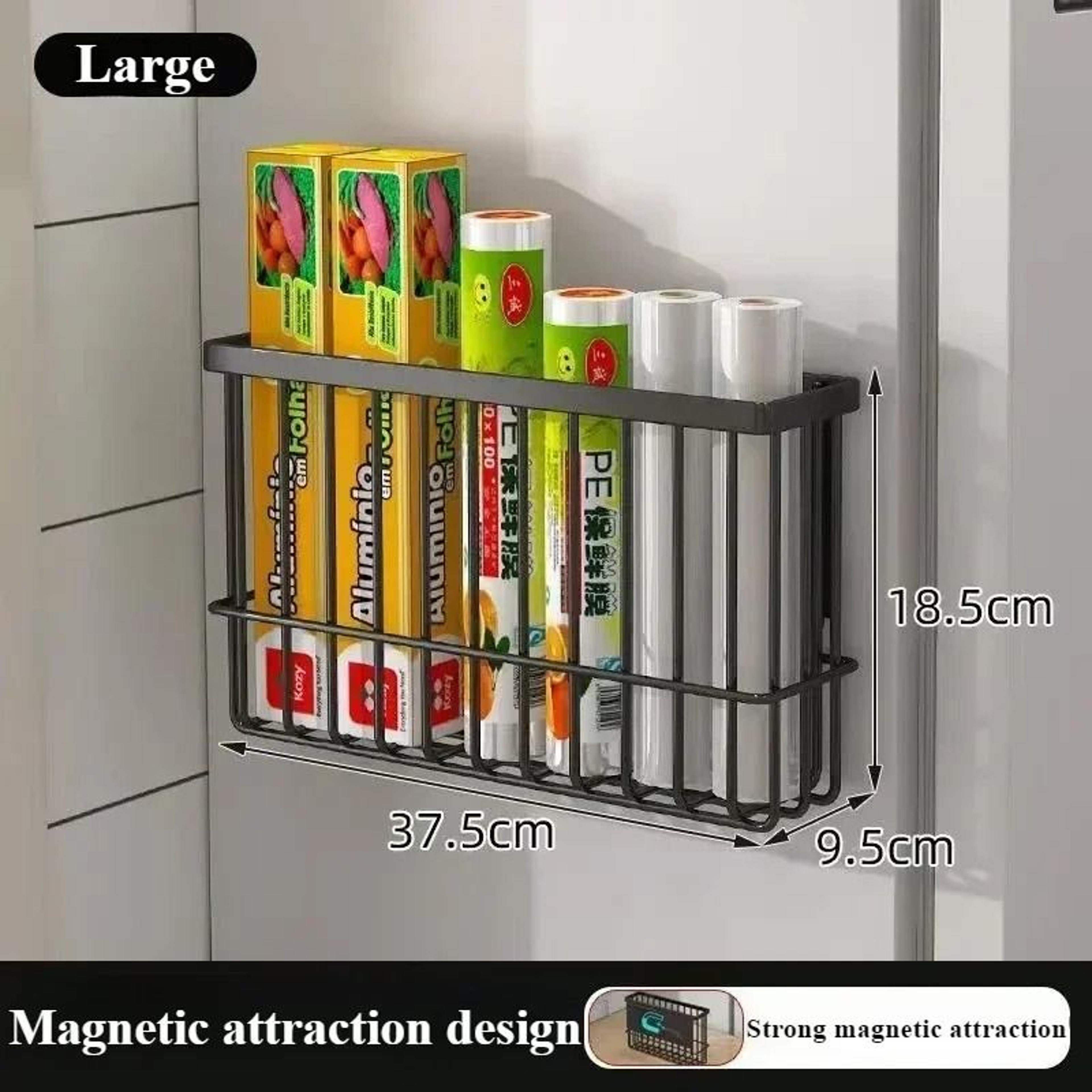 Magnetic Refrigerator Storage Basket For Kitchen Condiments Wraps And Household Organization 6