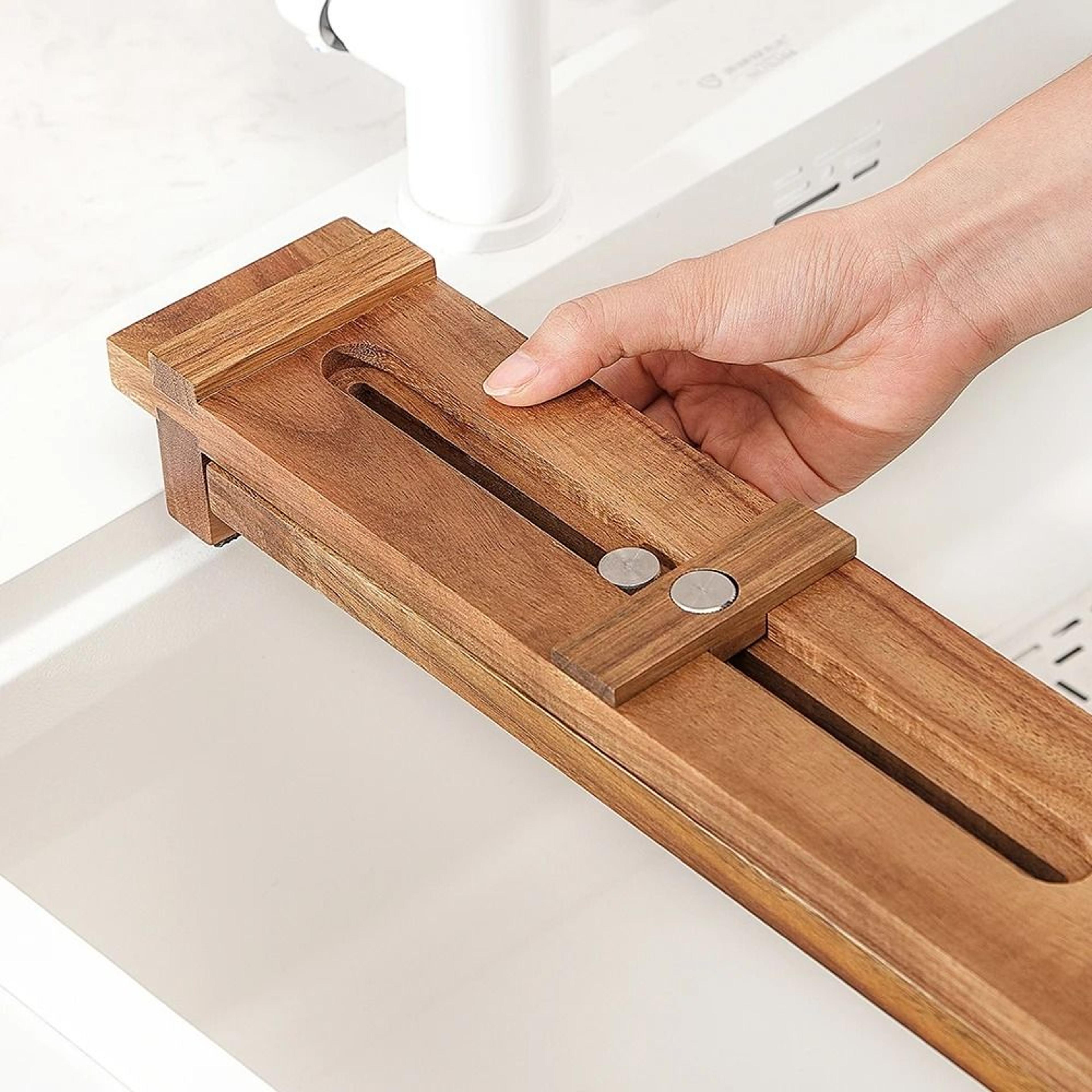 Adjustable Acacia Wood Whetstone Holder For Knife Sharpening Stones 4