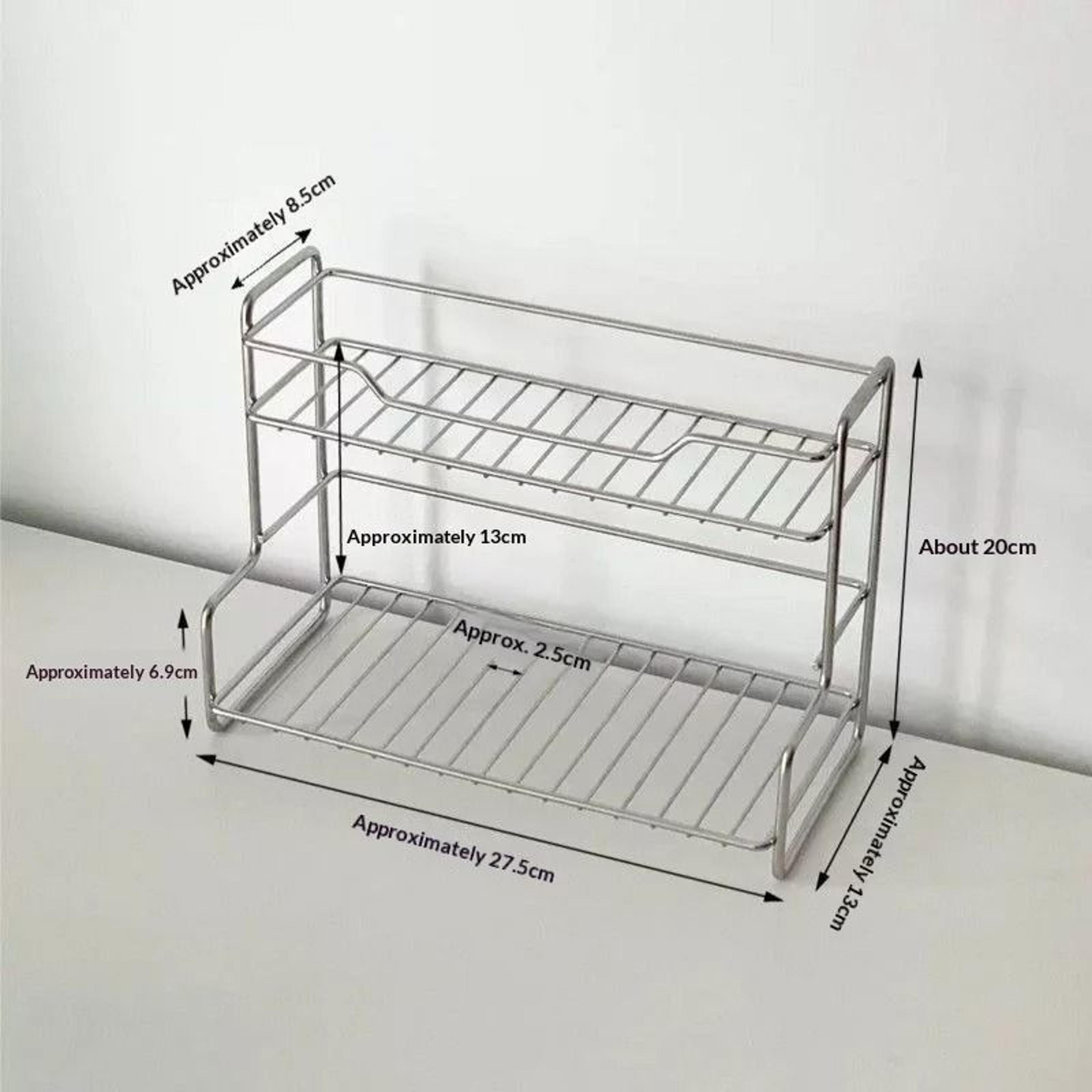 Minimalist 2 Tier Bathroom And Vanity Storage Rack Countertop Organizer 5
