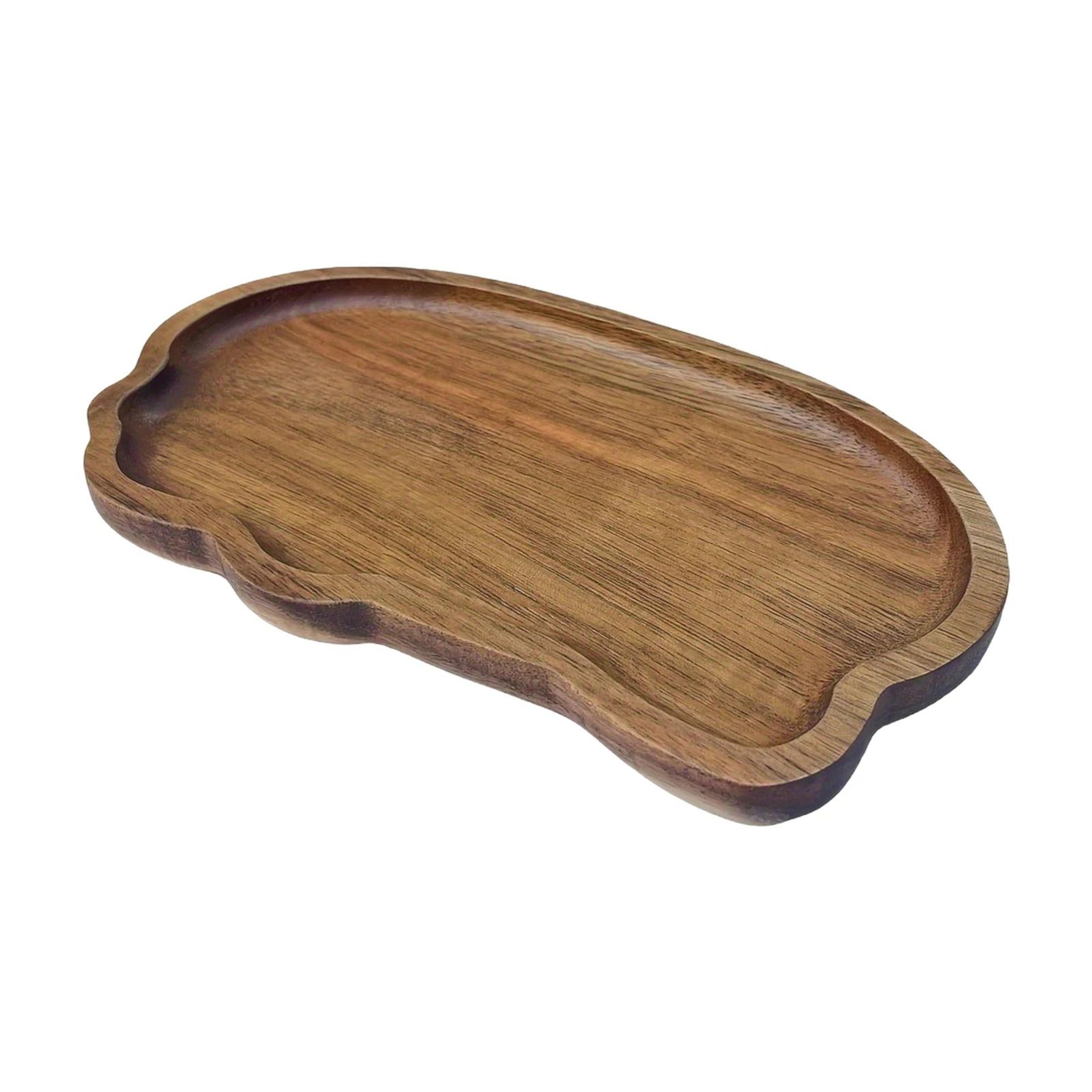 Japanese Style Cloud Shaped Wooden Serving Tray For Coffee Tea Bread And Desserts 7