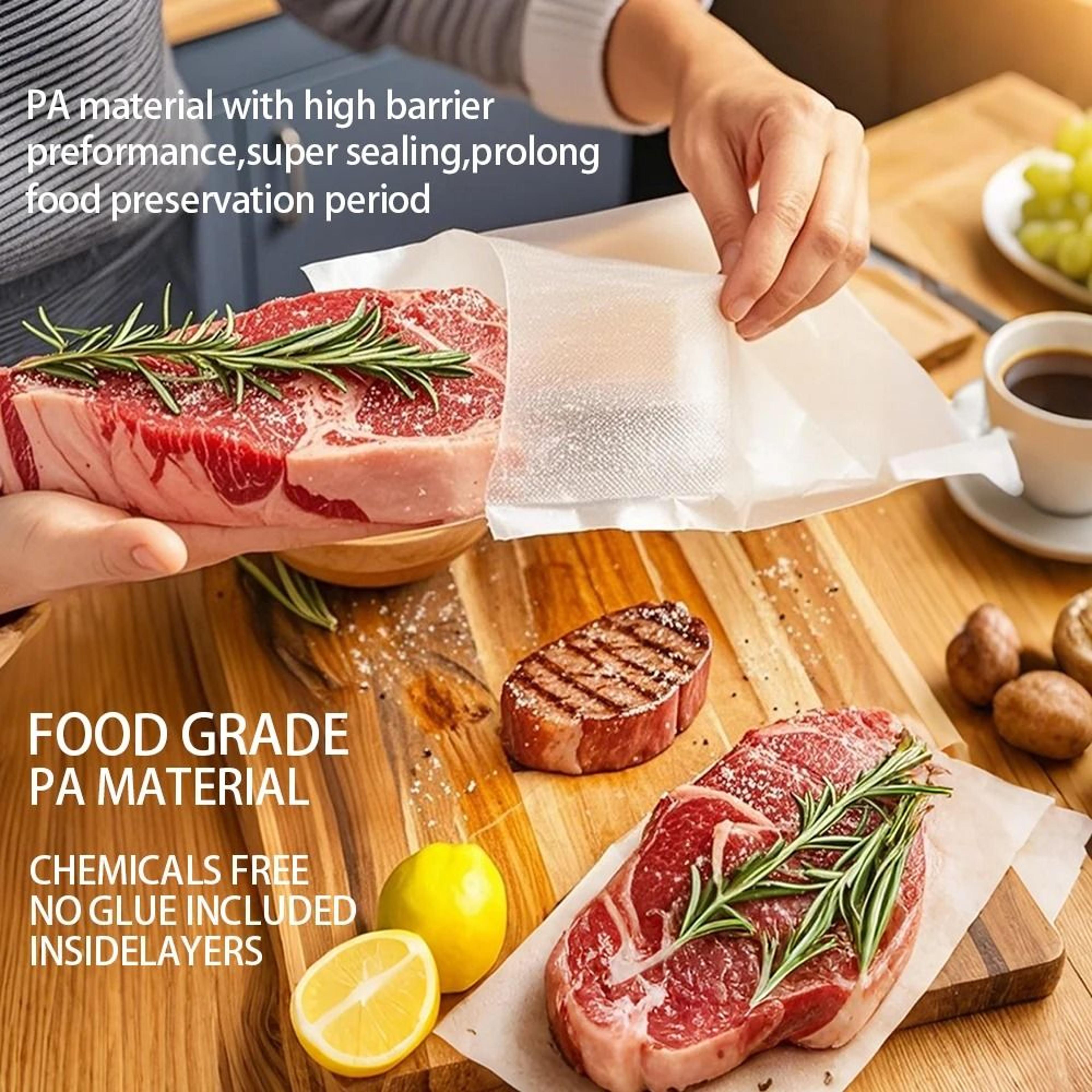 Vacuum Sealer Roll Bags For Food Storage  Sous Vide Cooking  BPAFree Custom Cut Vacuum Seal Bags 4