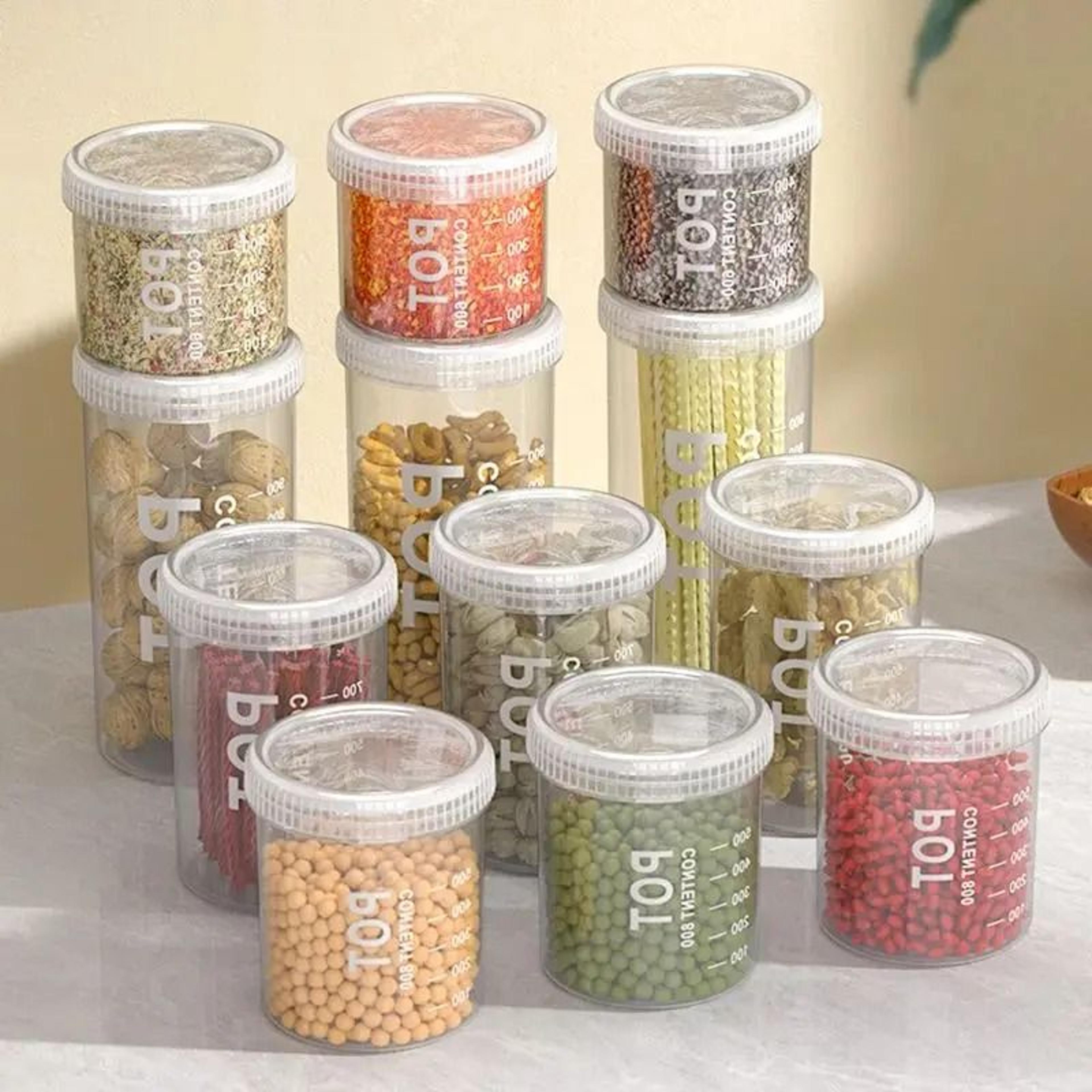 Airtight Food Storage Container With Date Tracker Freshness Jar 0