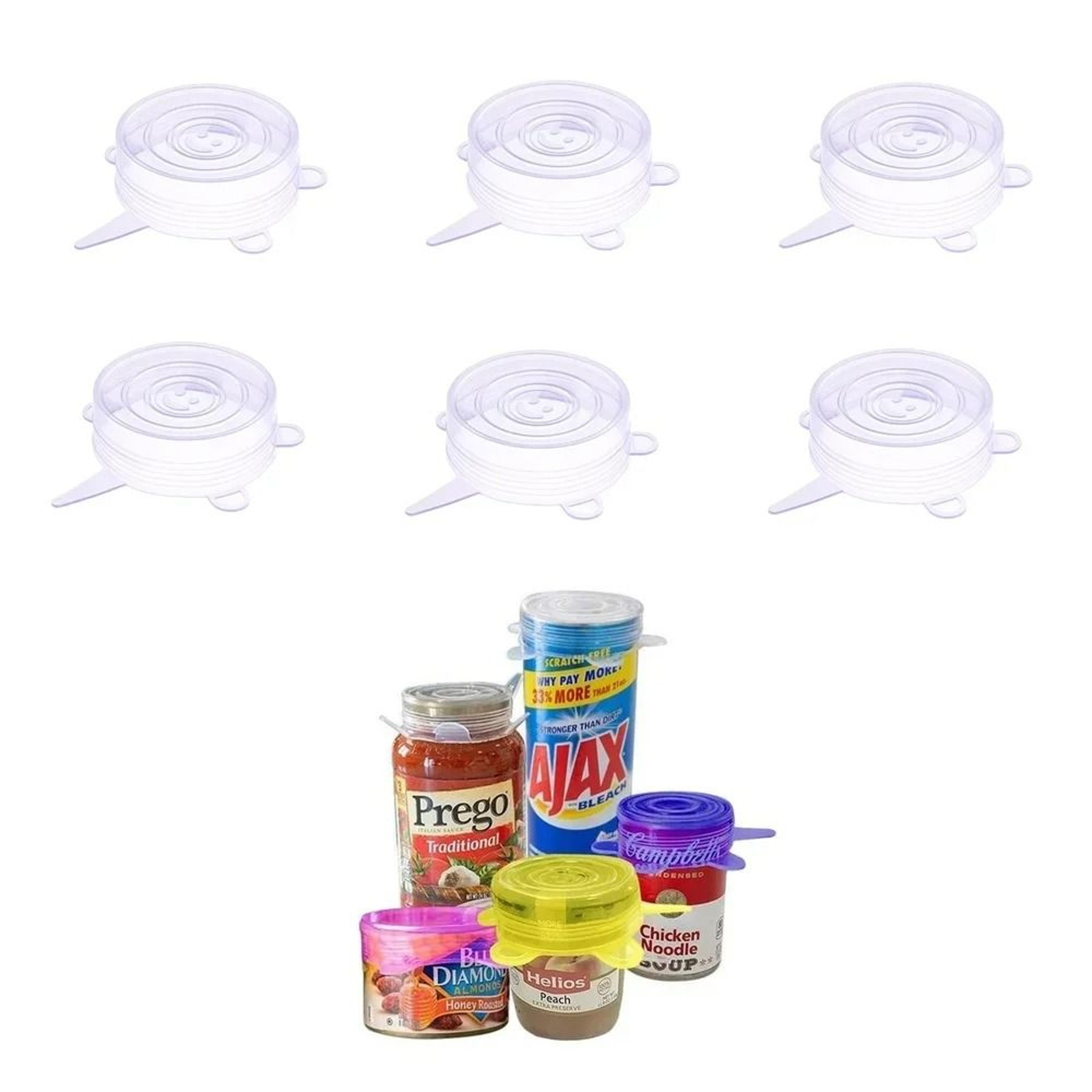 reusable silicone stretch lids for jars bowls and food containers