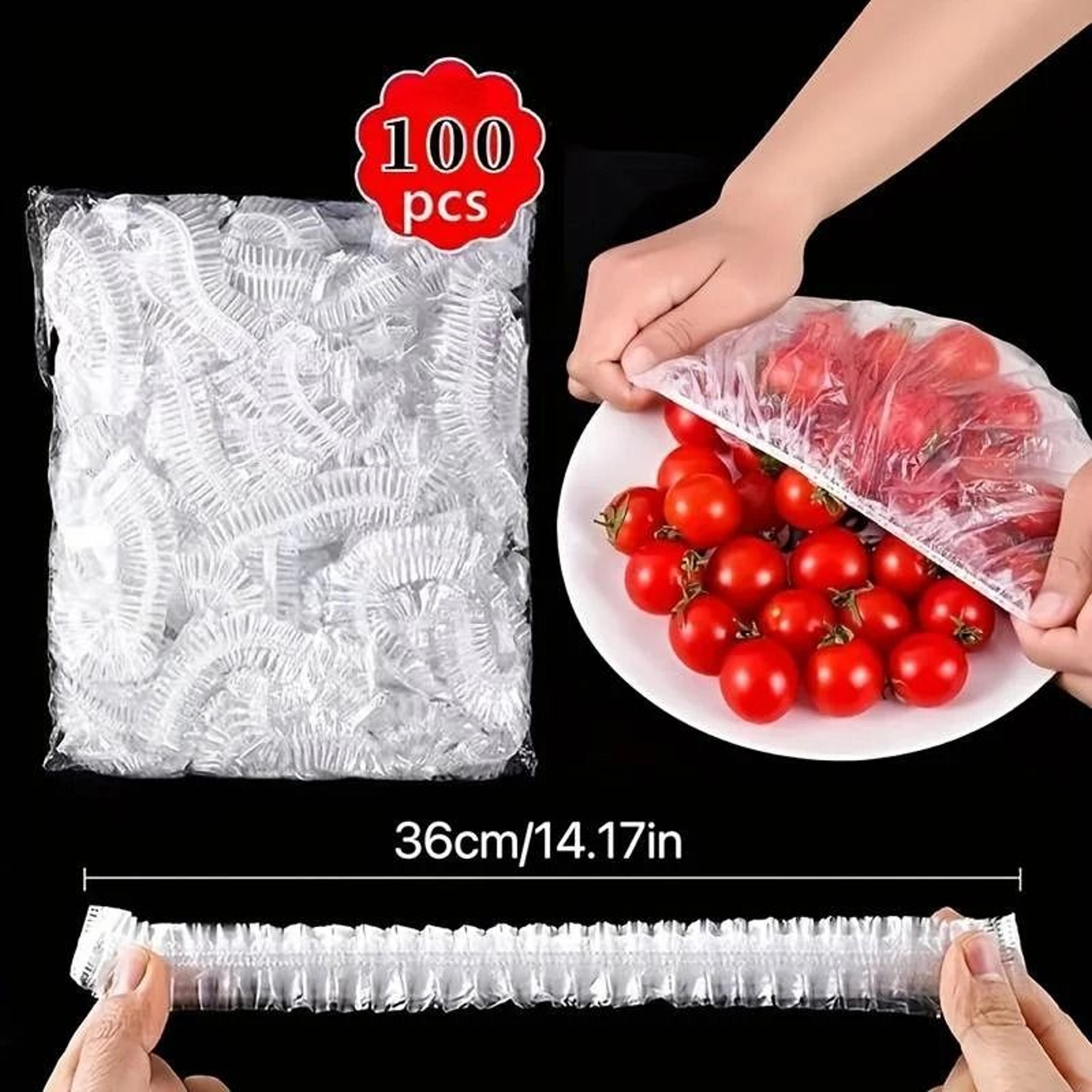 100 Piece Reusable Food Storage Covers Elastic Fresh Keeping Bowl Wraps 0