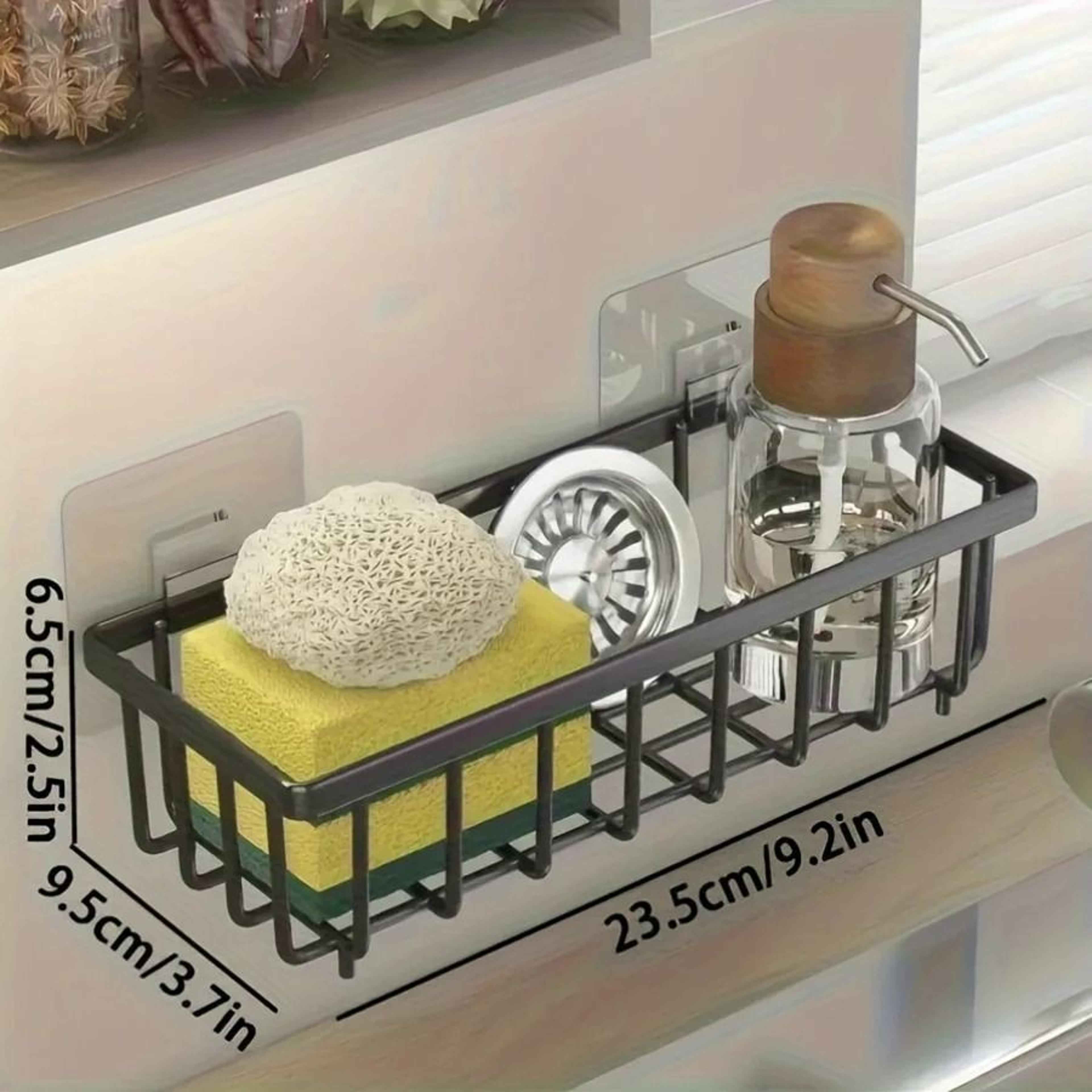 Large Self Draining Sink Organizer Sponge And Dish Cloth Holder 4