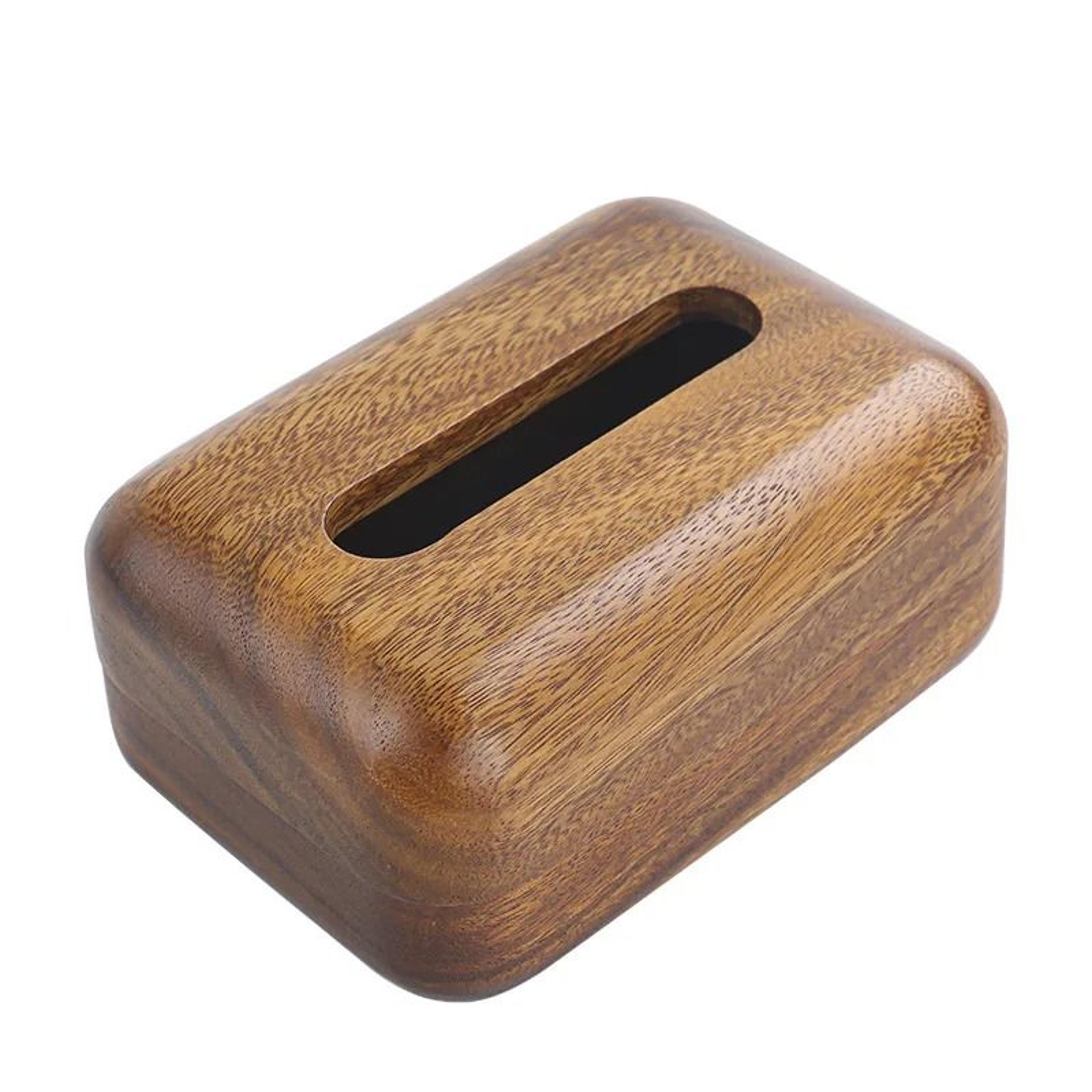 Walnut Wood Tissue Box Cover Modern Decorative Tissue Holder 7