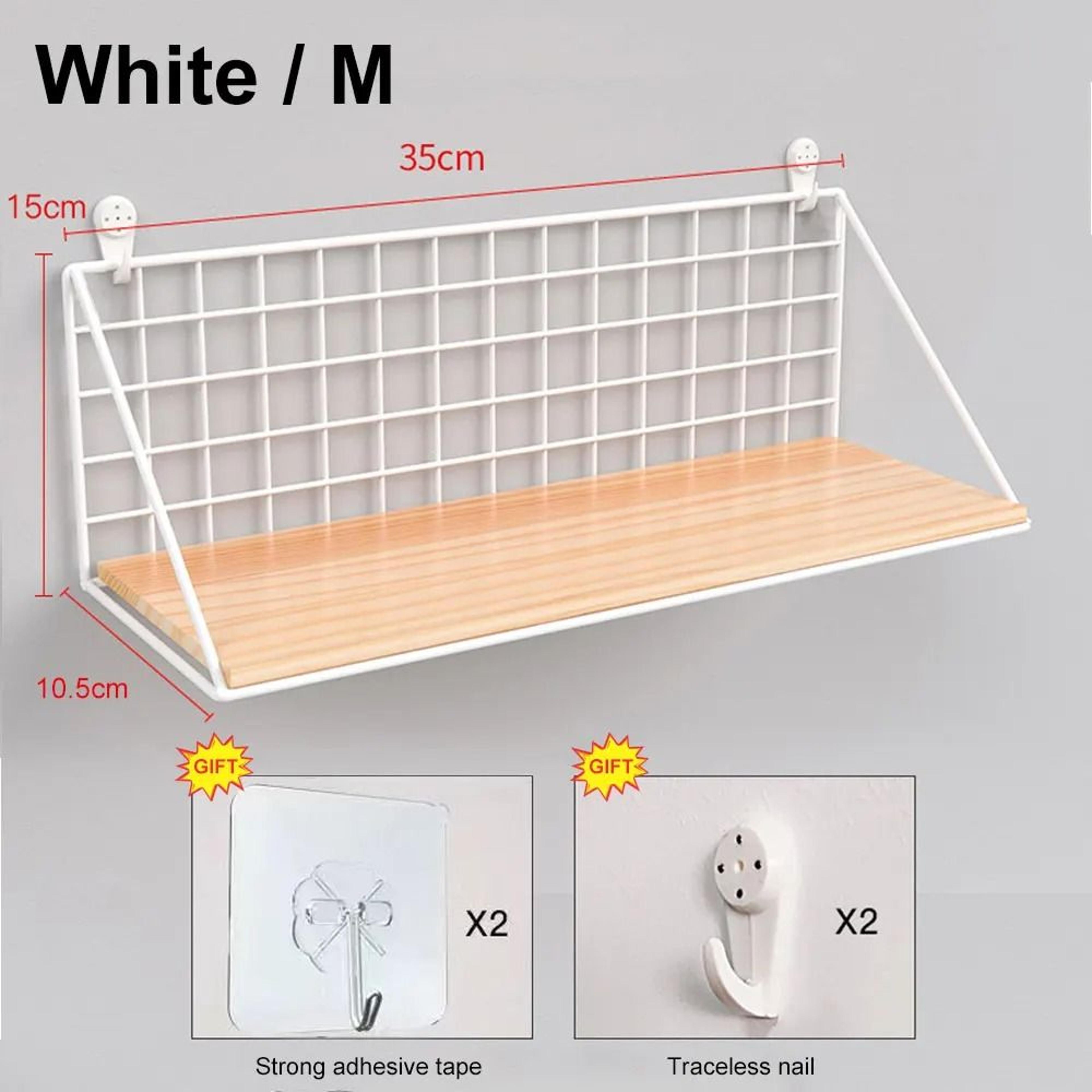 Wall Mounted Wooden Spice Rack Kitchen Organizer Shelf 10