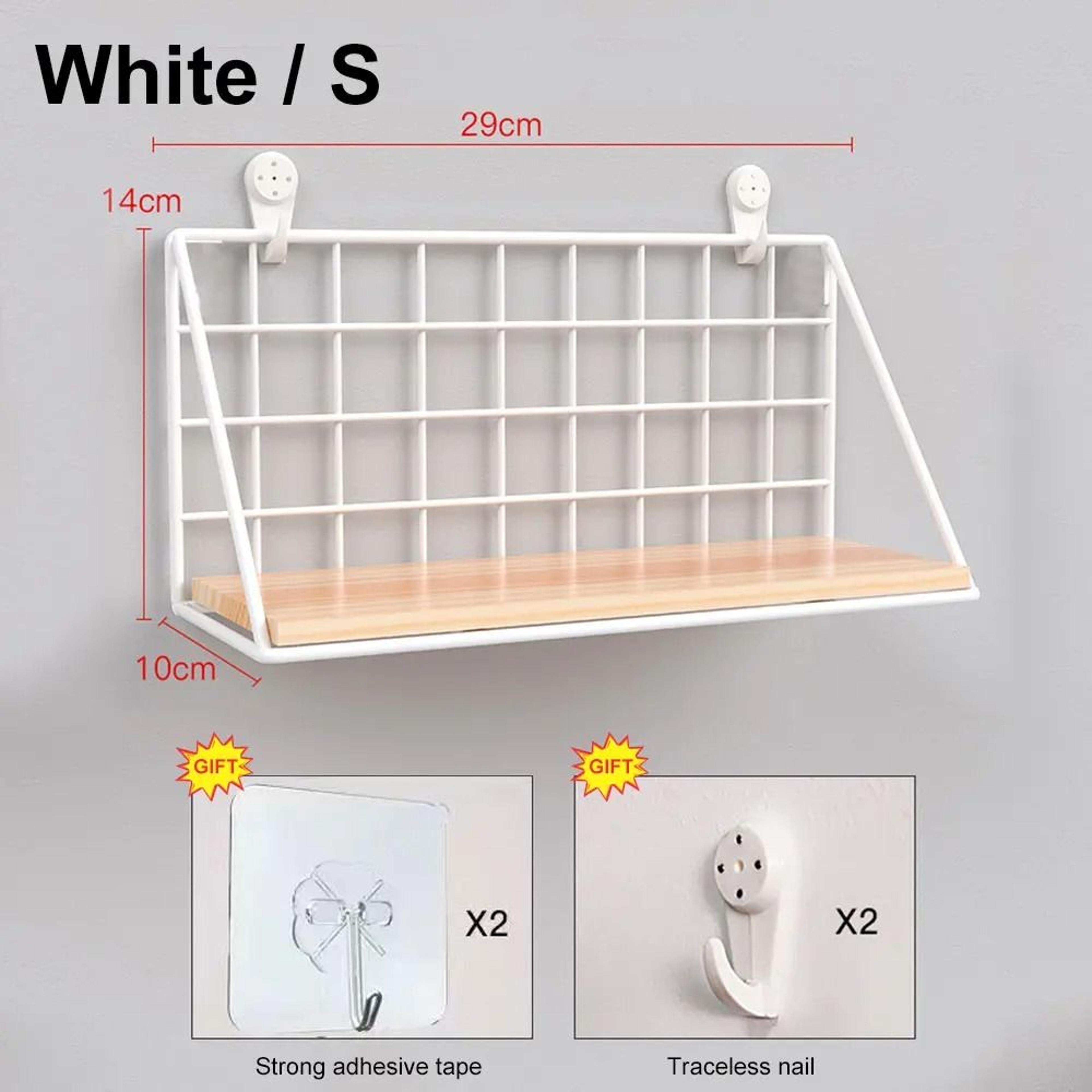 Wall Mounted Wooden Spice Rack Kitchen Organizer Shelf 6