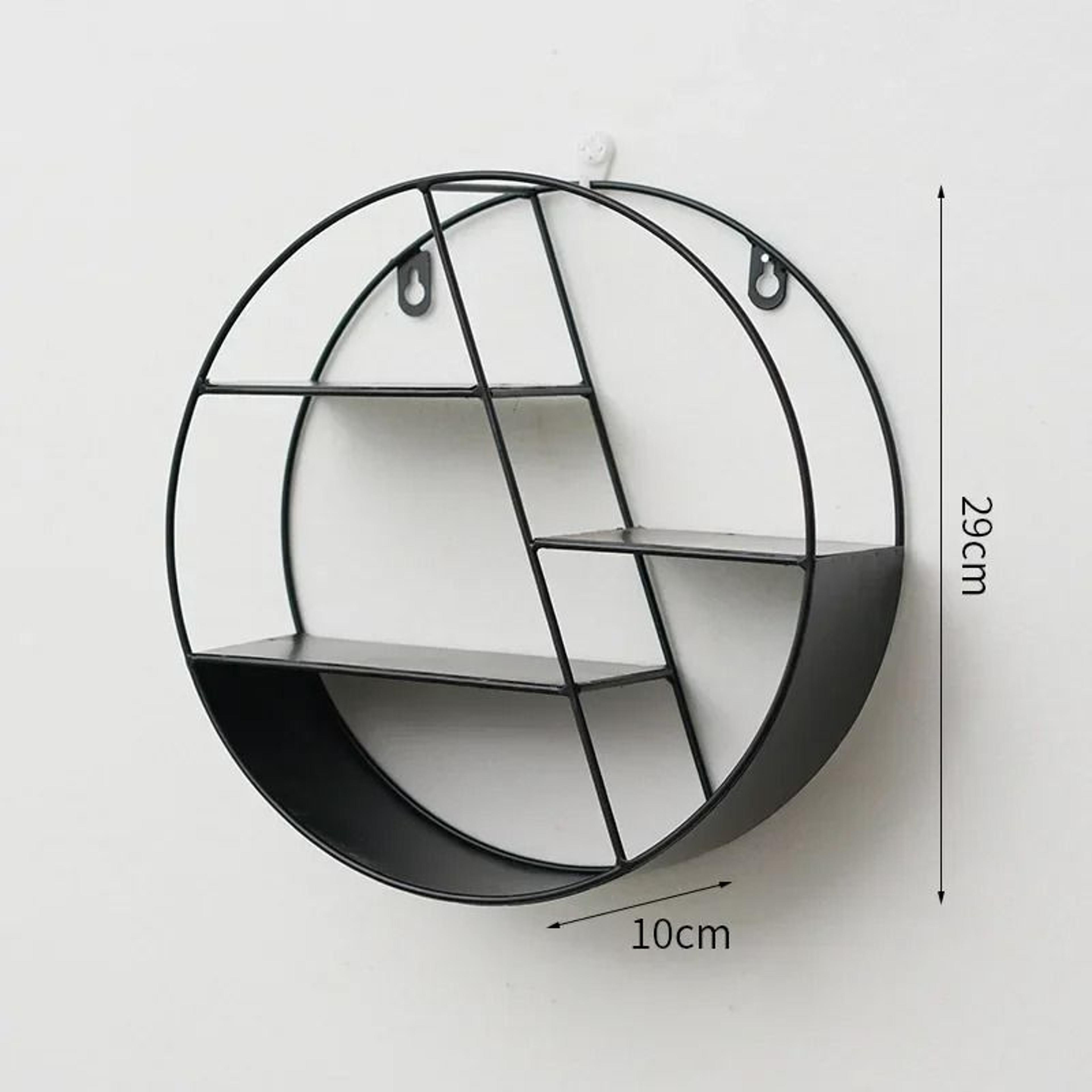 Decorative Wall Mounted Floating Shelf Geometric Storage And Display Rack 9