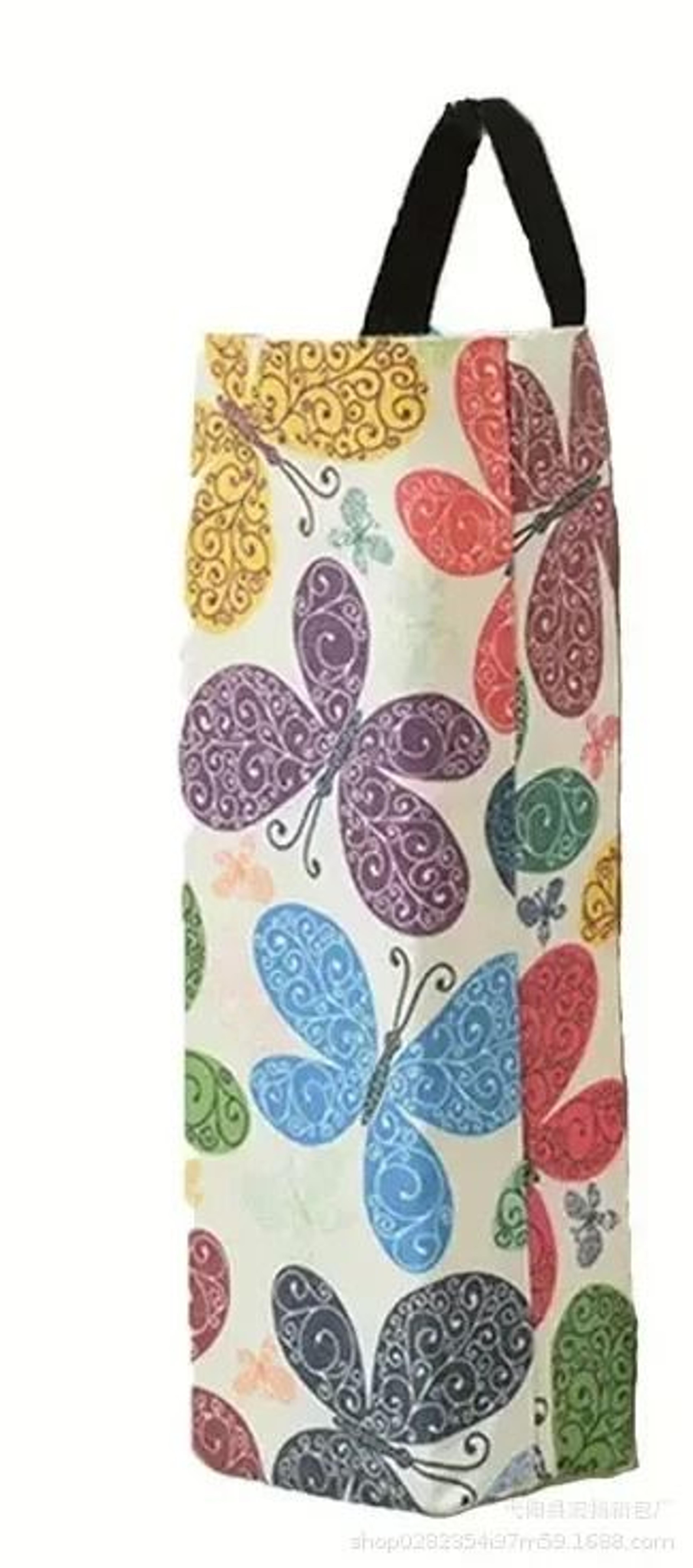 Wall Mounted Plastic Bag Organizer Hanging Grocery Bag Storage Holder 9