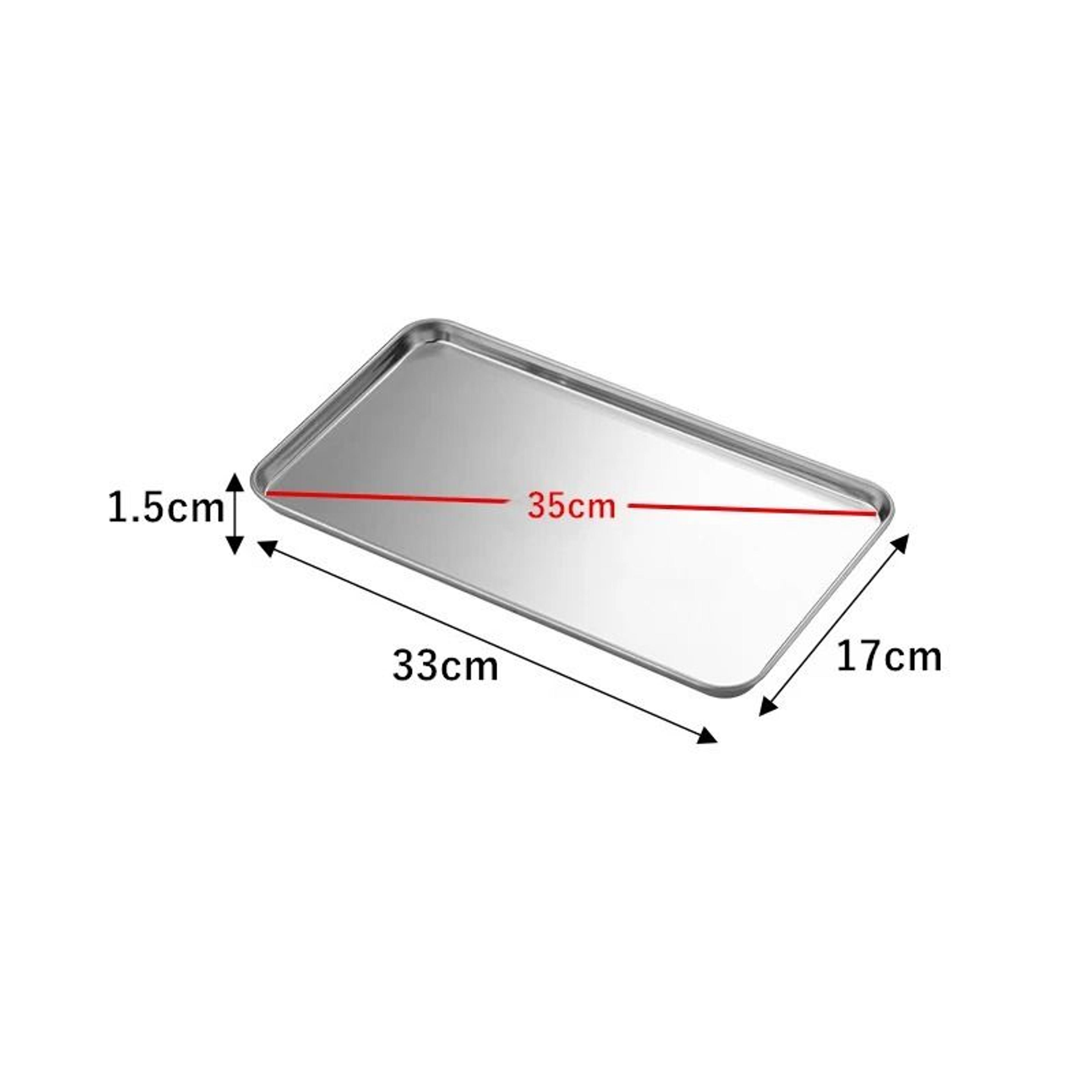 Stainless Steel Serving Tray Rectangular Food Prep And Baking Plate 8