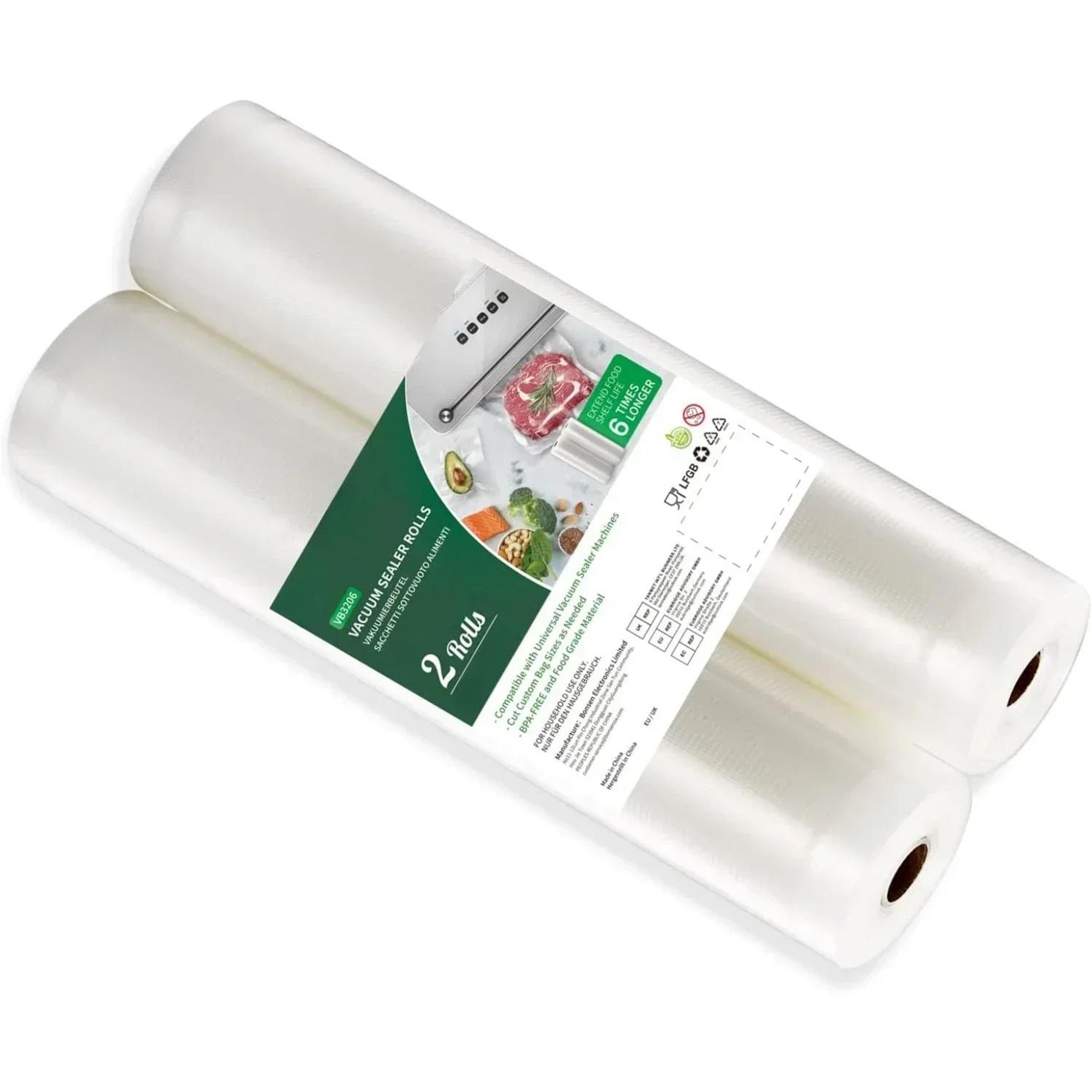 embossed vacuum sealer bag rolls for food storage and sous vide cooking