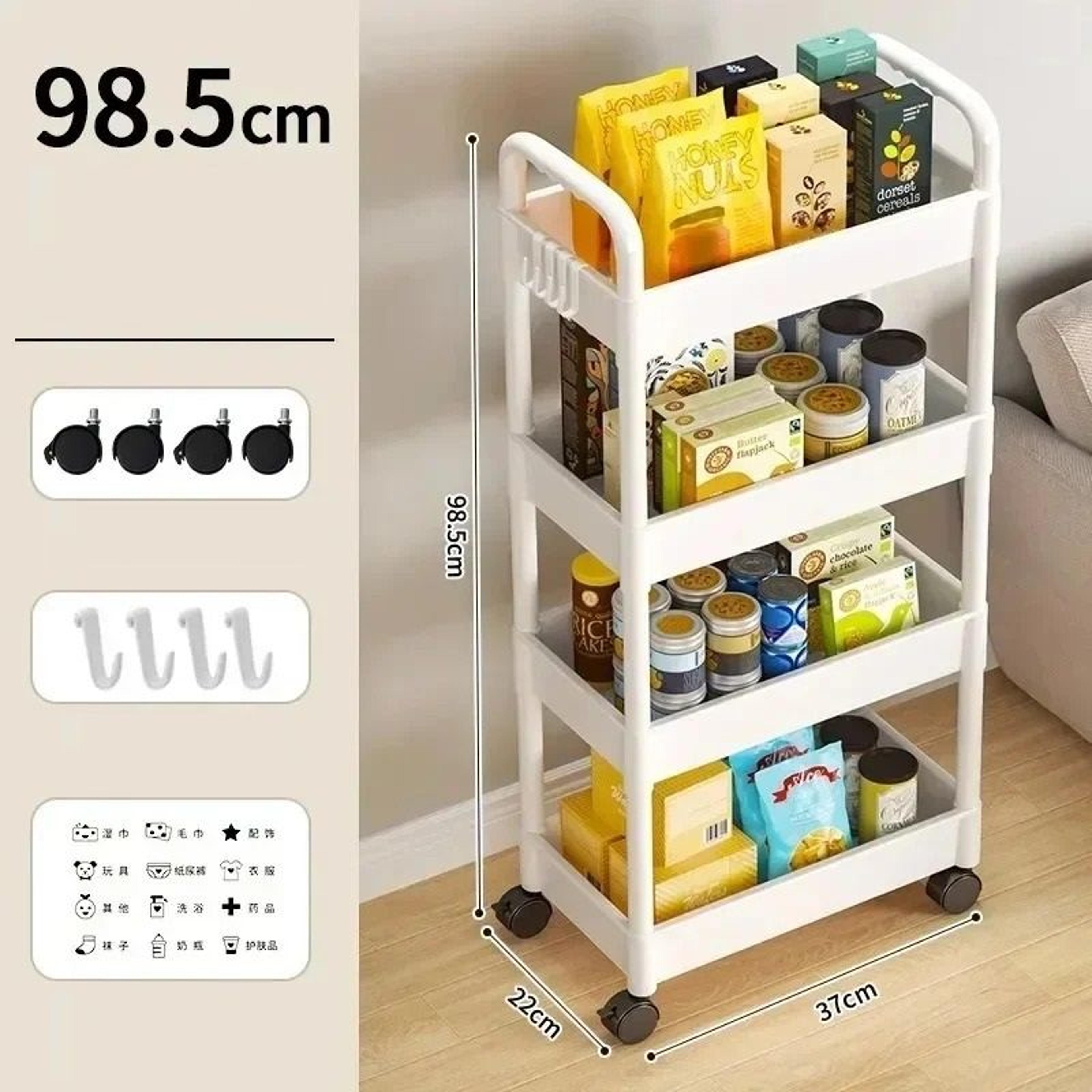 Rolling Utility Storage Cart With Wheels MultiTier Organizer For Kitchen Bathroom And Laundry Room 1
