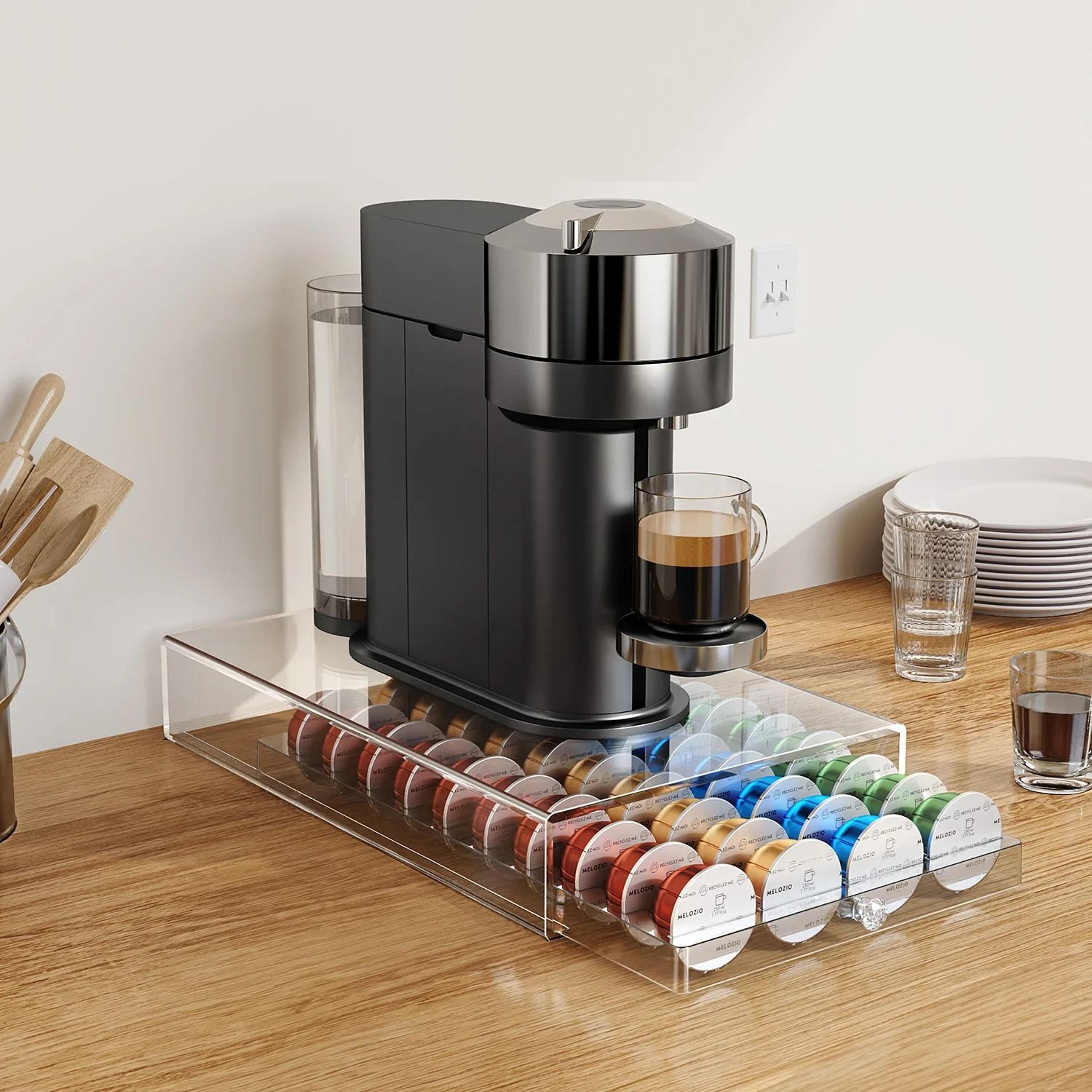 Acrylic Coffee Pod Drawer Organizer Compatible With Nespresso Vertuo Capsules Holds 40 Pods 2