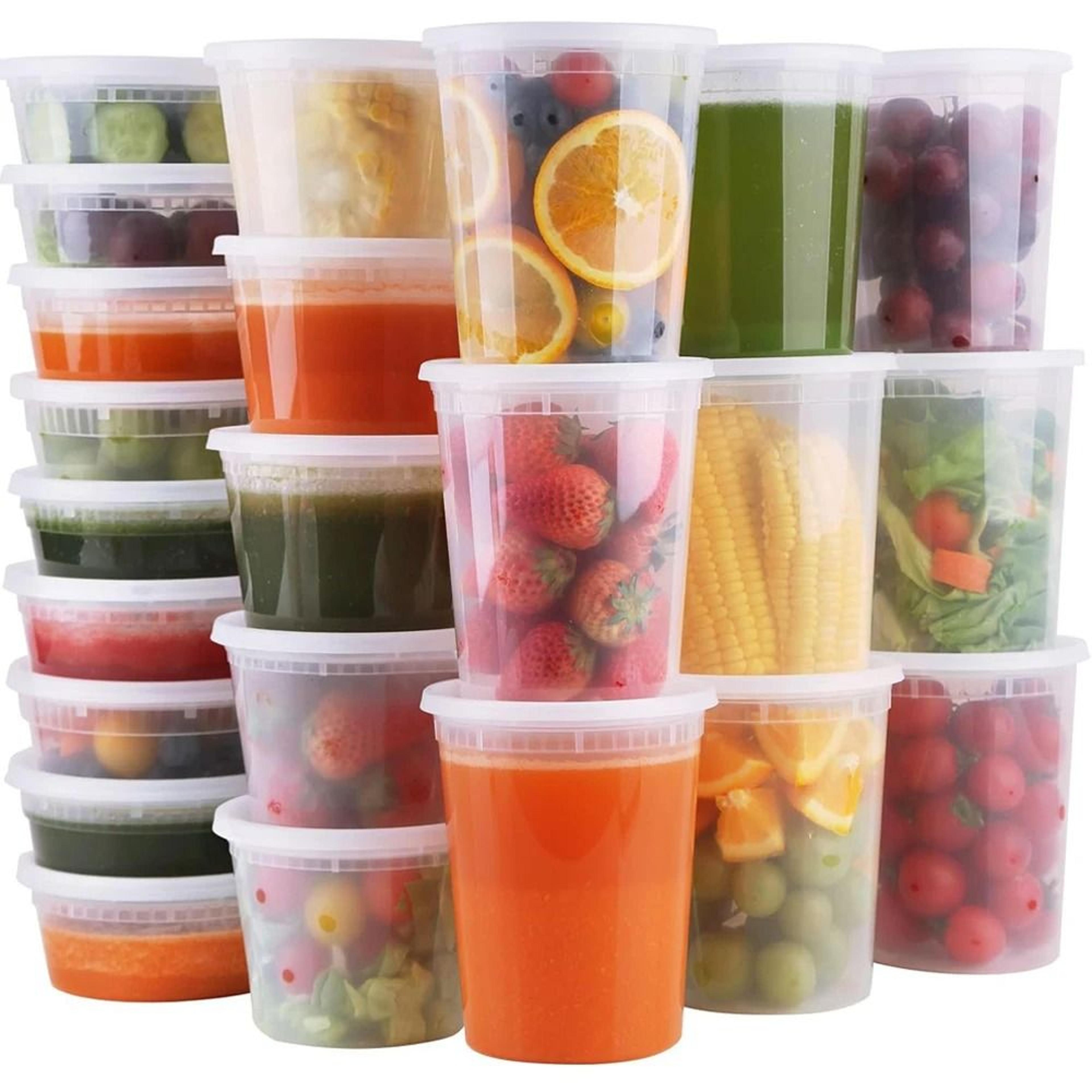 deli food storage containers with lids bpa-free freezer, microwave and meal prep containers