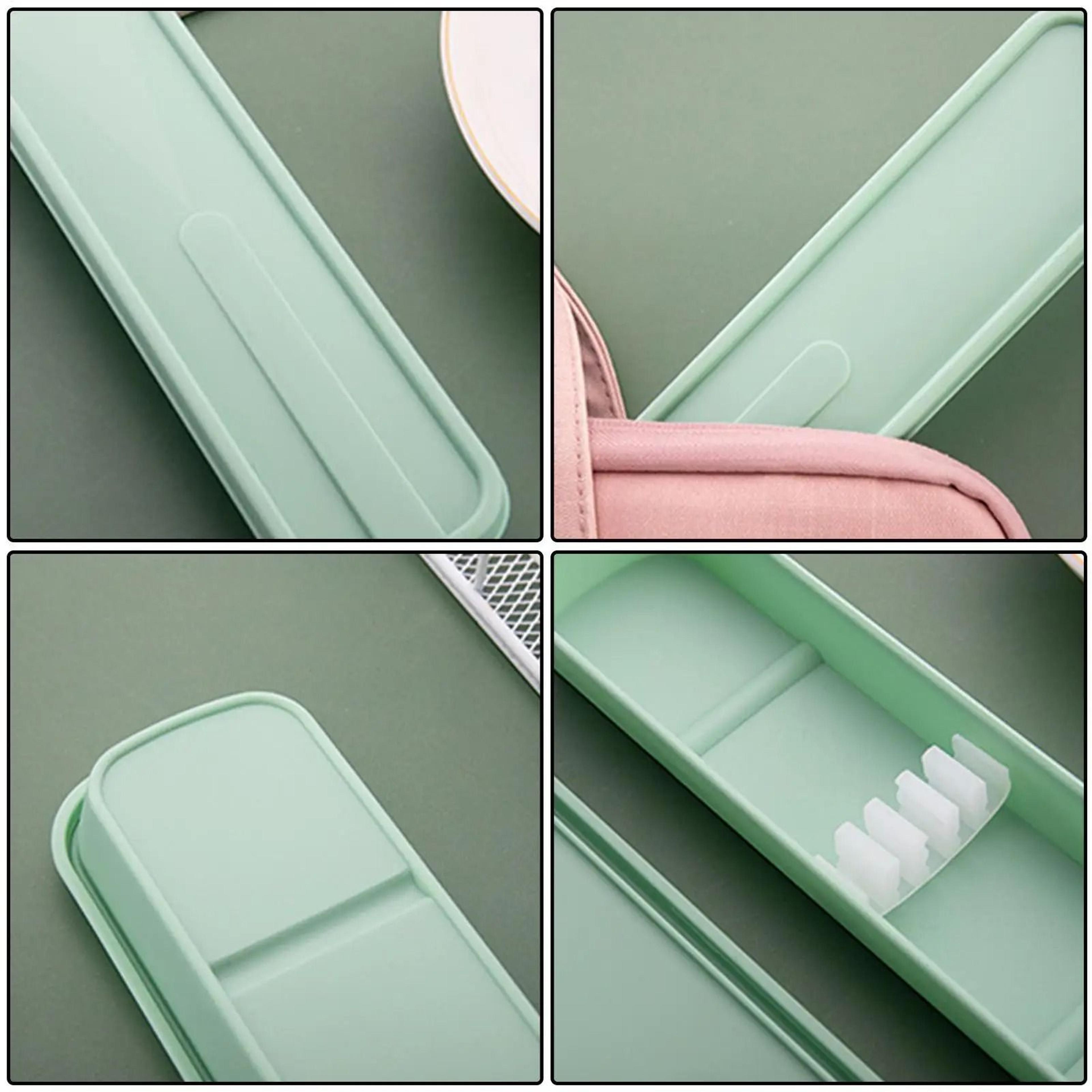 Portable Cutlery Storage Box Travel Utensil Case For Spoons Forks  Tableware Organization 1
