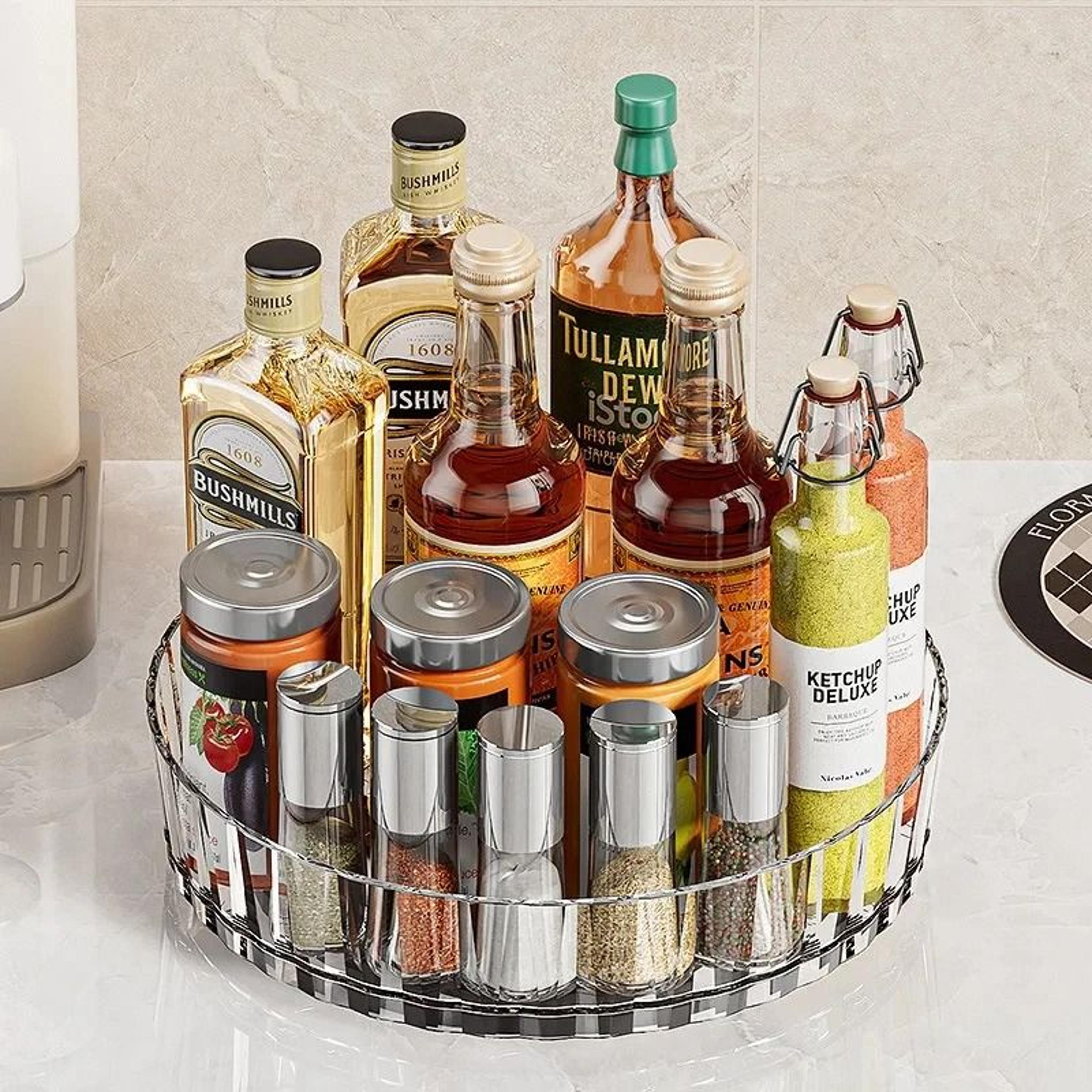 360 Rotating Spice Rack Organizer Turntable For Kitchen Cabinets Countertops  Pantry Storage 2