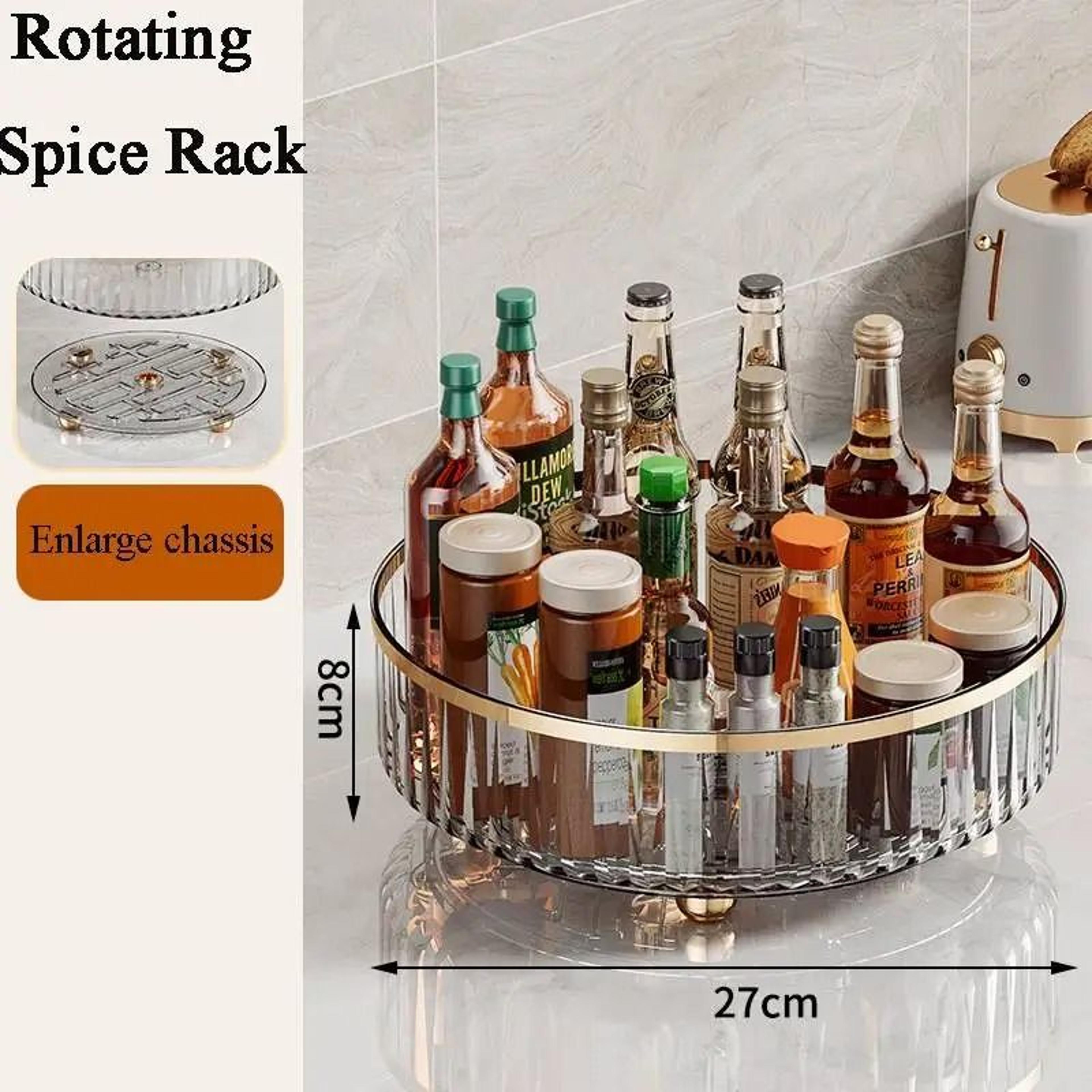360 Rotating Spice Rack Organizer Turntable For Kitchen Cabinets Countertops  Pantry Storage 7