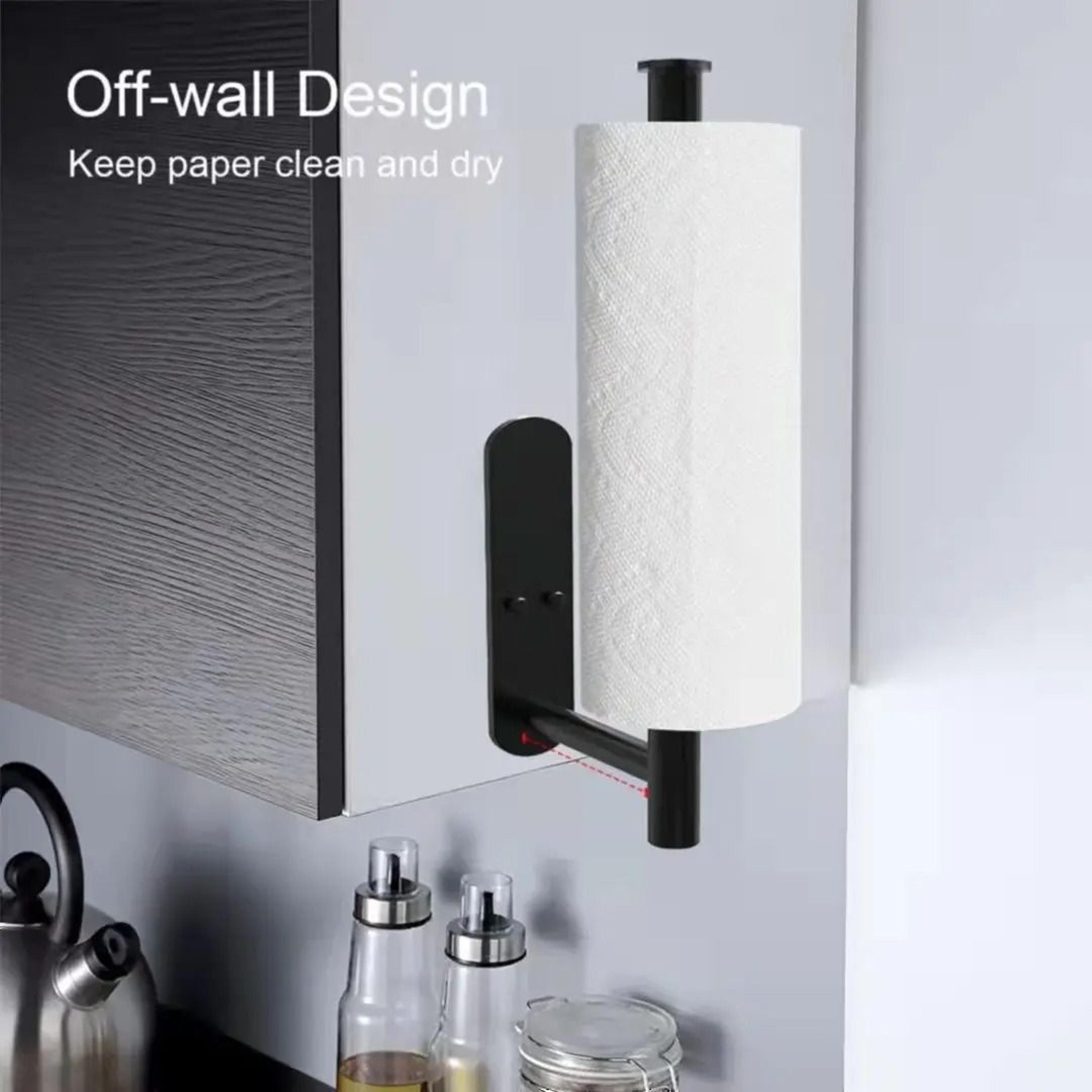 Wall Mounted Paper Towel Holder For Kitchen Rolls Cling Film  Bathroom Storage 1
