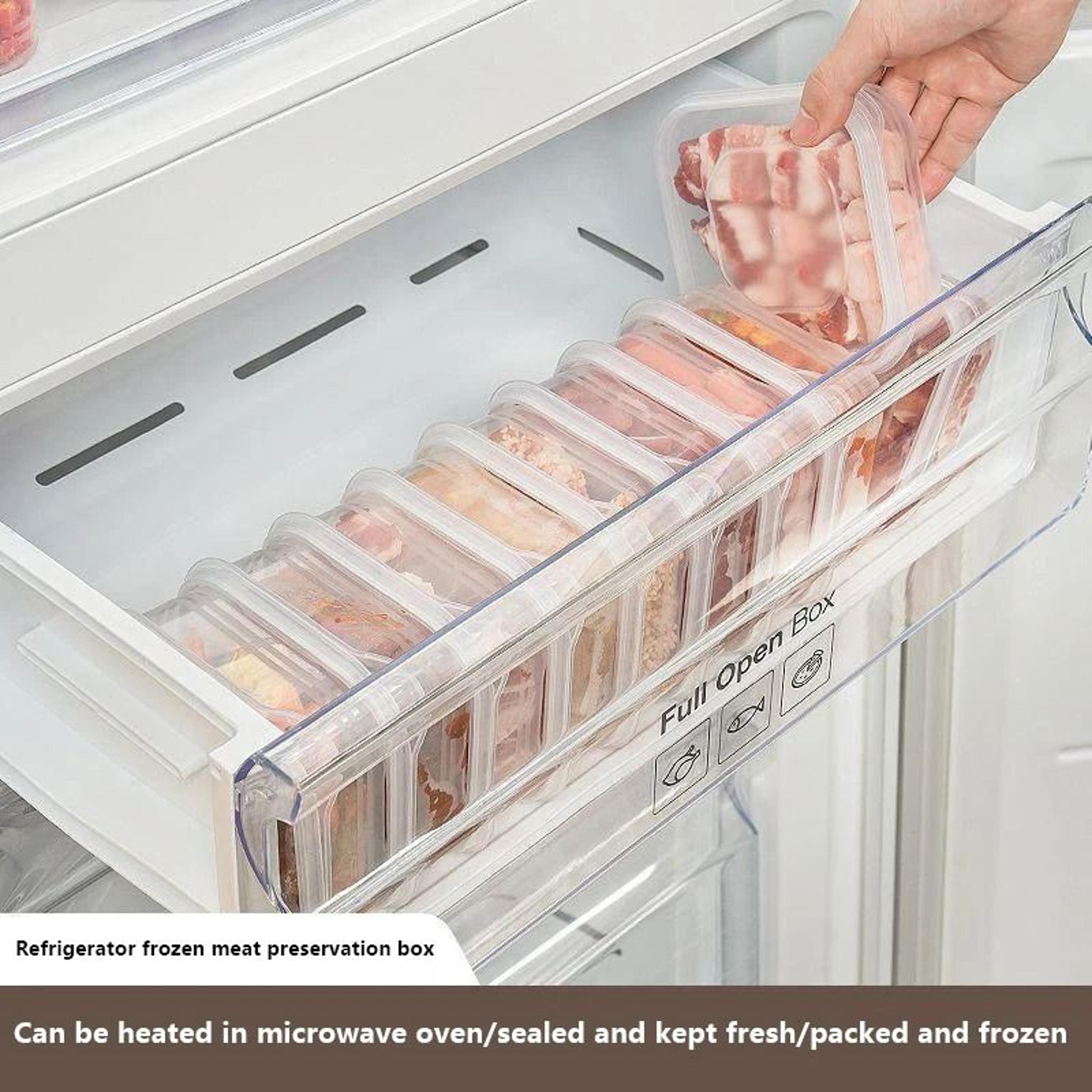 Stackable Freezer Storage Containers With Airtight Lids For Meat Meal Prep  Food Organization 0
