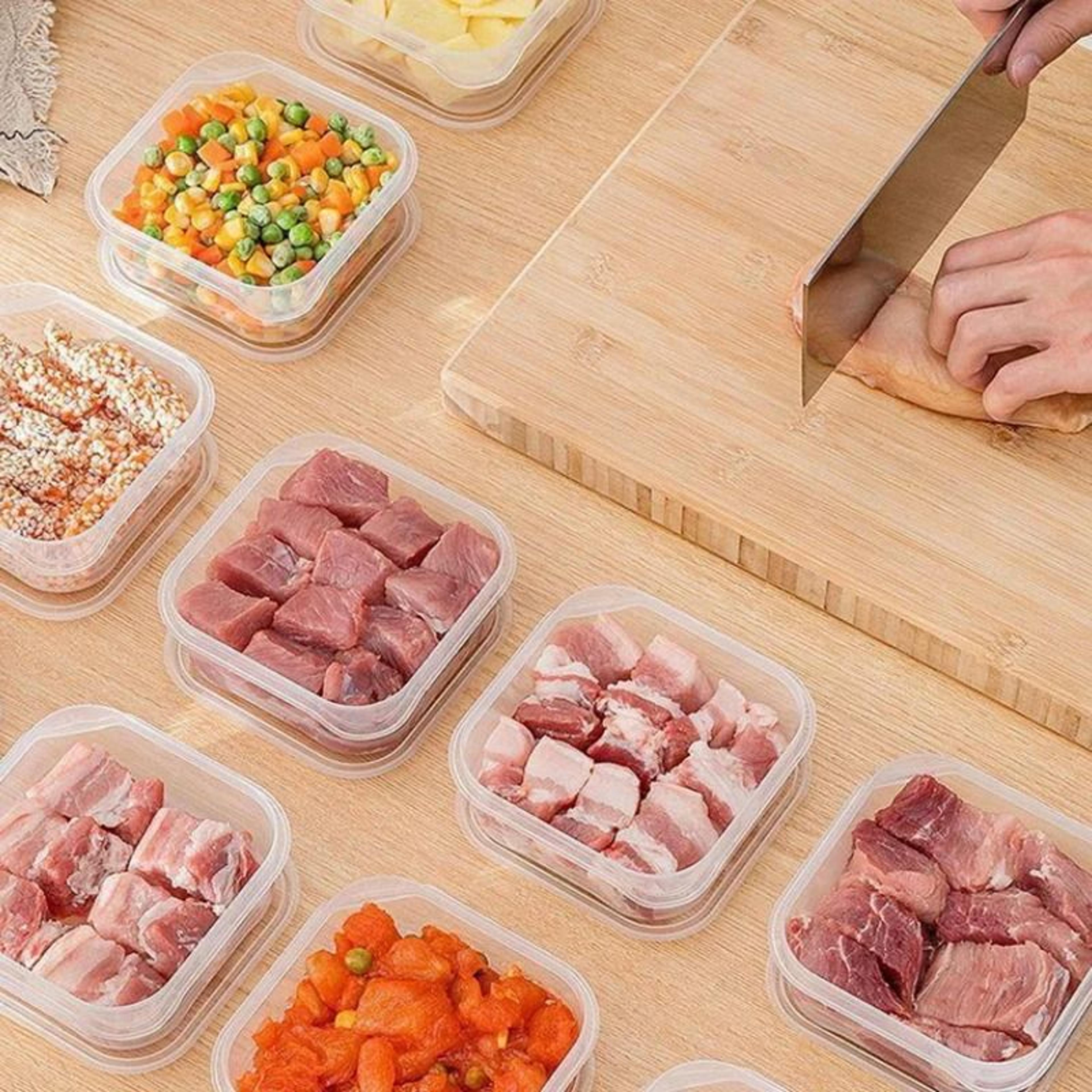 Stackable Freezer Storage Containers With Airtight Lids For Meat Meal Prep  Food Organization 2