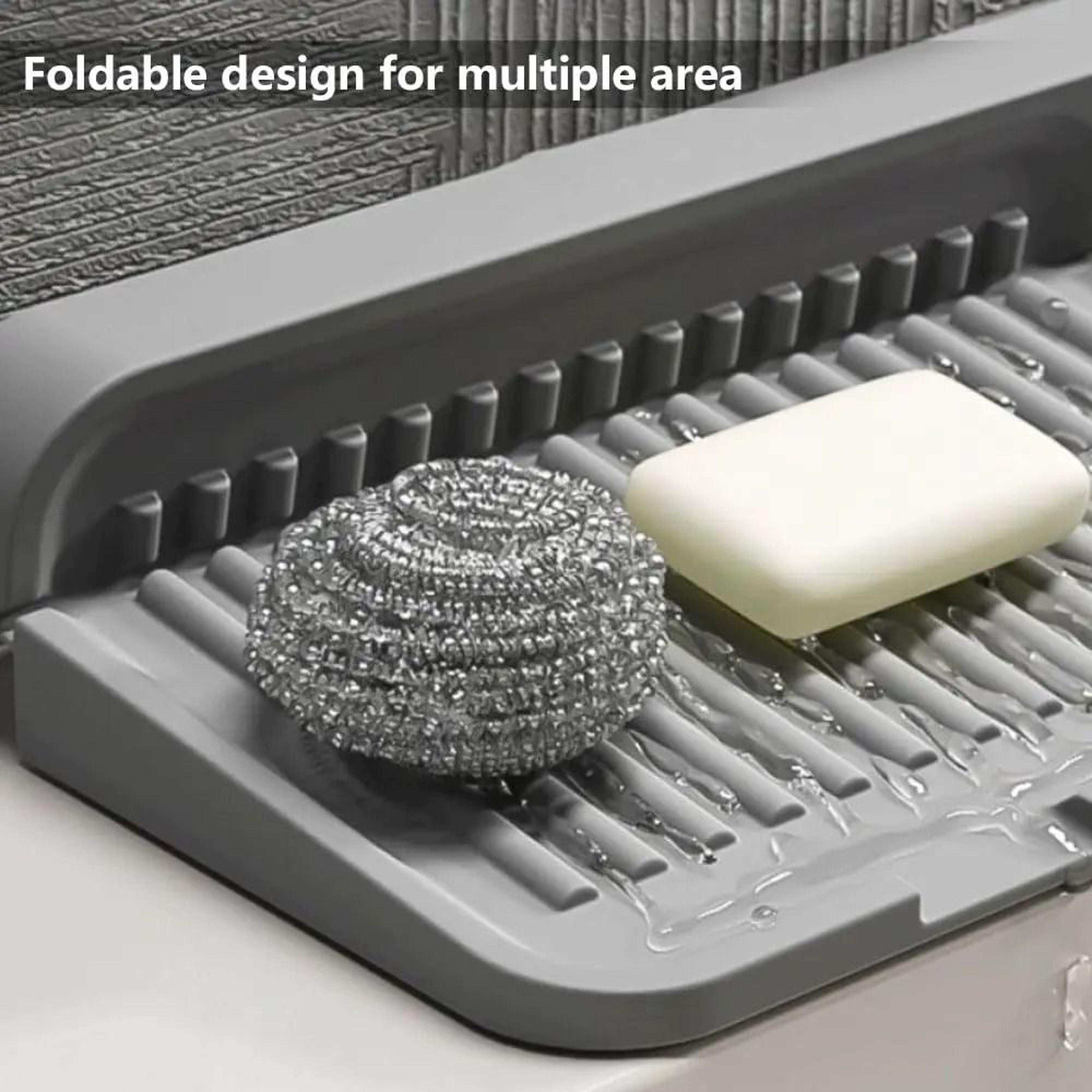 Silicone Faucet Splash Guard  Sink Drying Mat For Kitchen Counter Protection 5