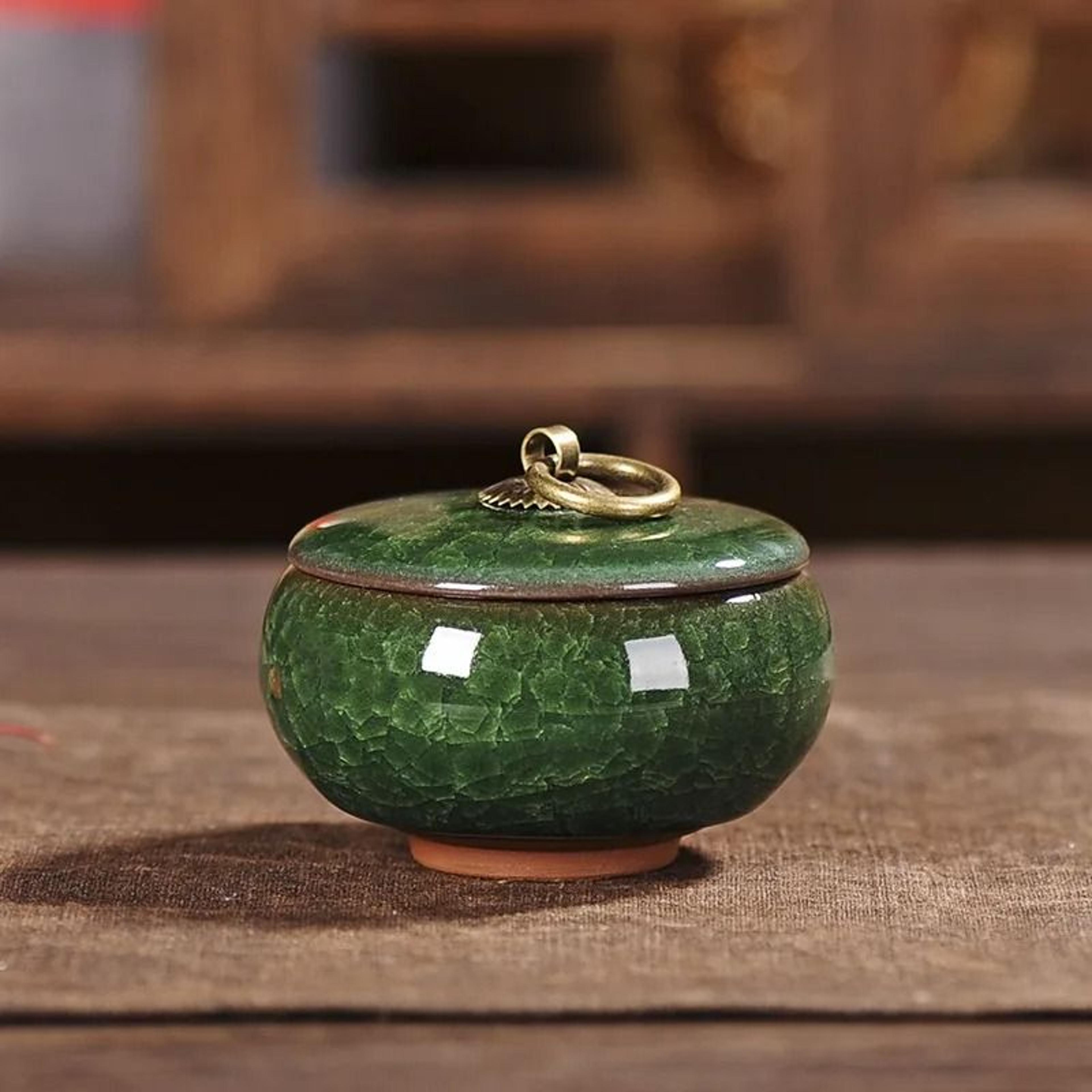 Decorative Ceramic Storage Jar With Lid For Tea Coffee Sugar  Kitchen Essentials 15