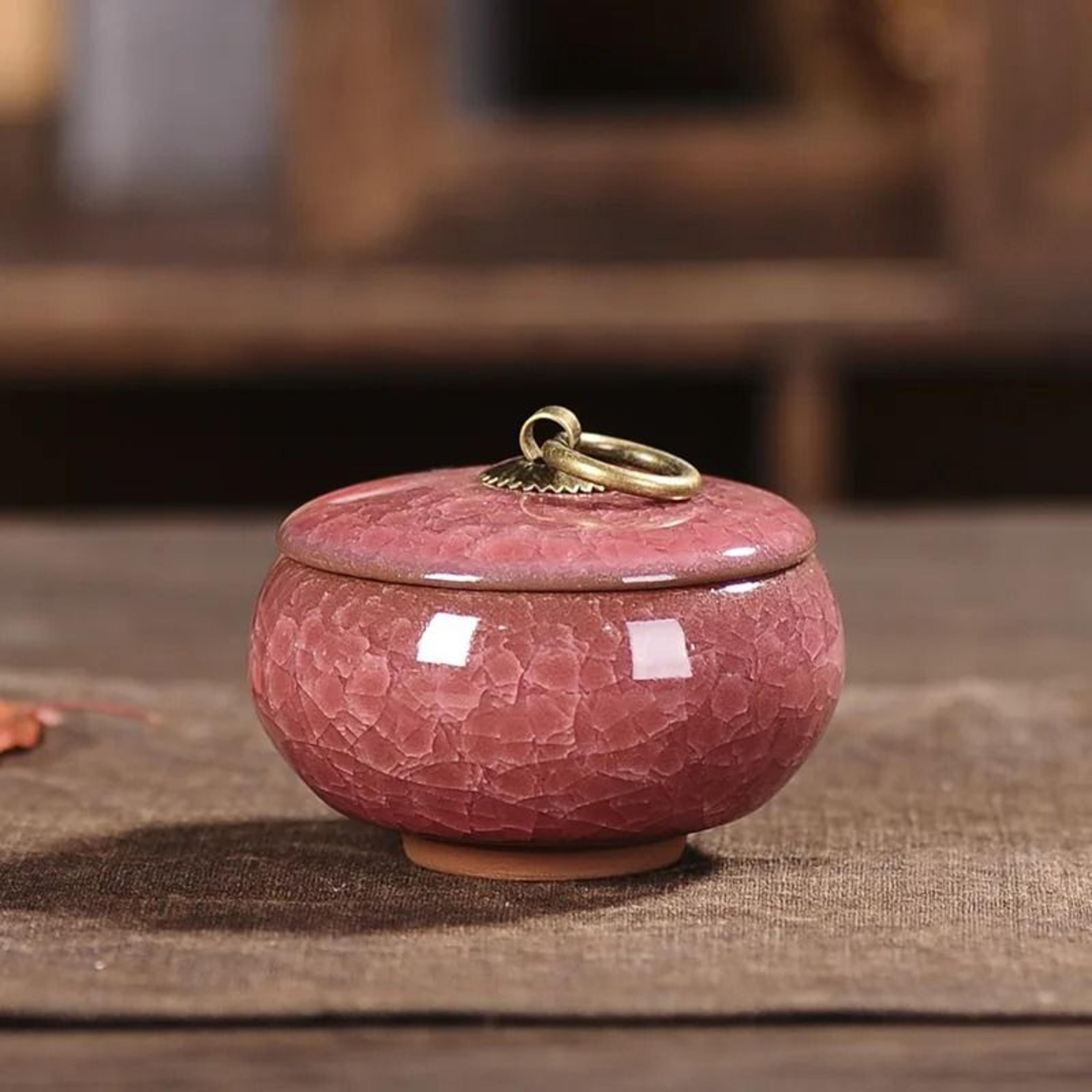 Decorative Ceramic Storage Jar With Lid For Tea Coffee Sugar  Kitchen Essentials 19