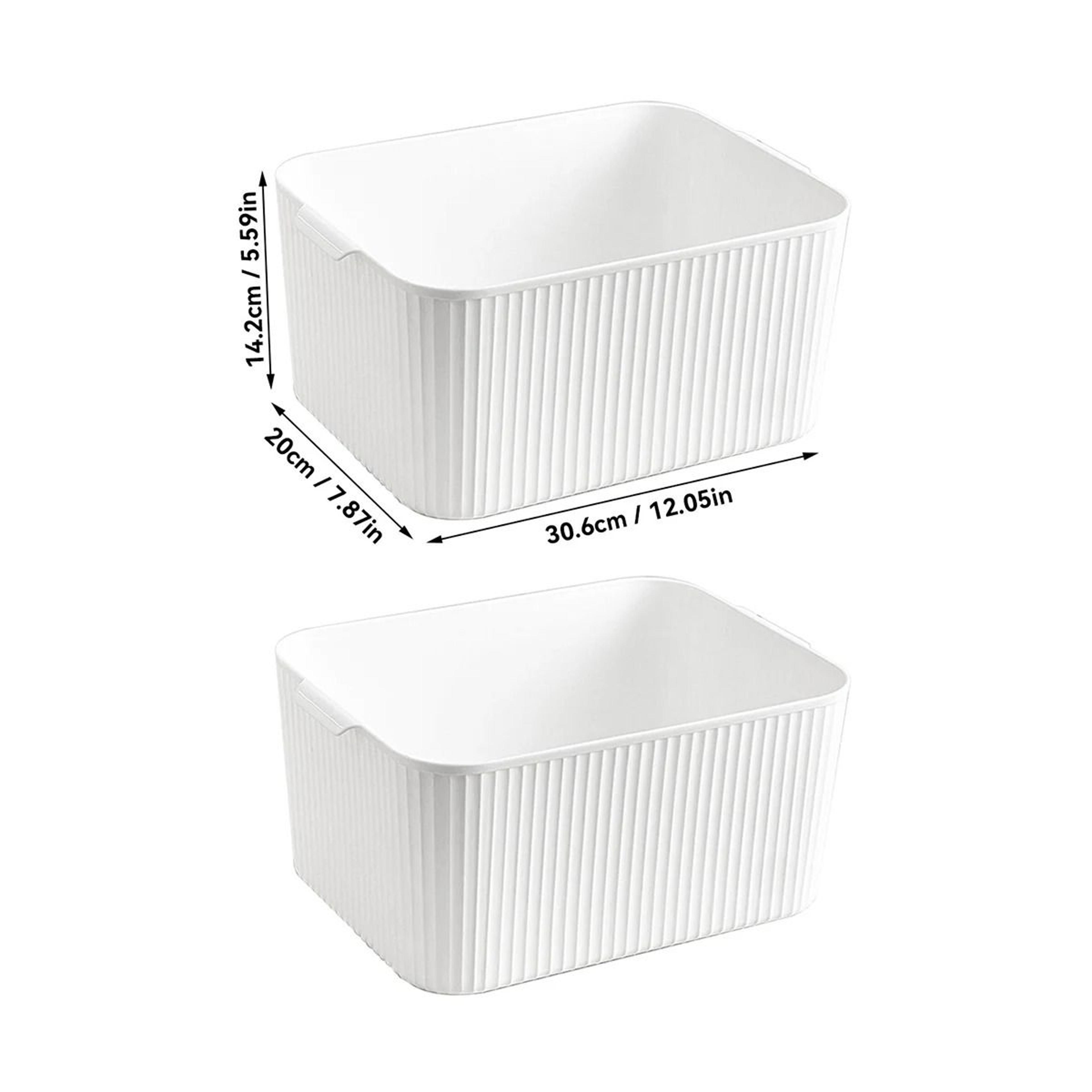 Plastic Cabinet Storage Basket Kitchen Organizer Bin For Pantry And Countertop 11