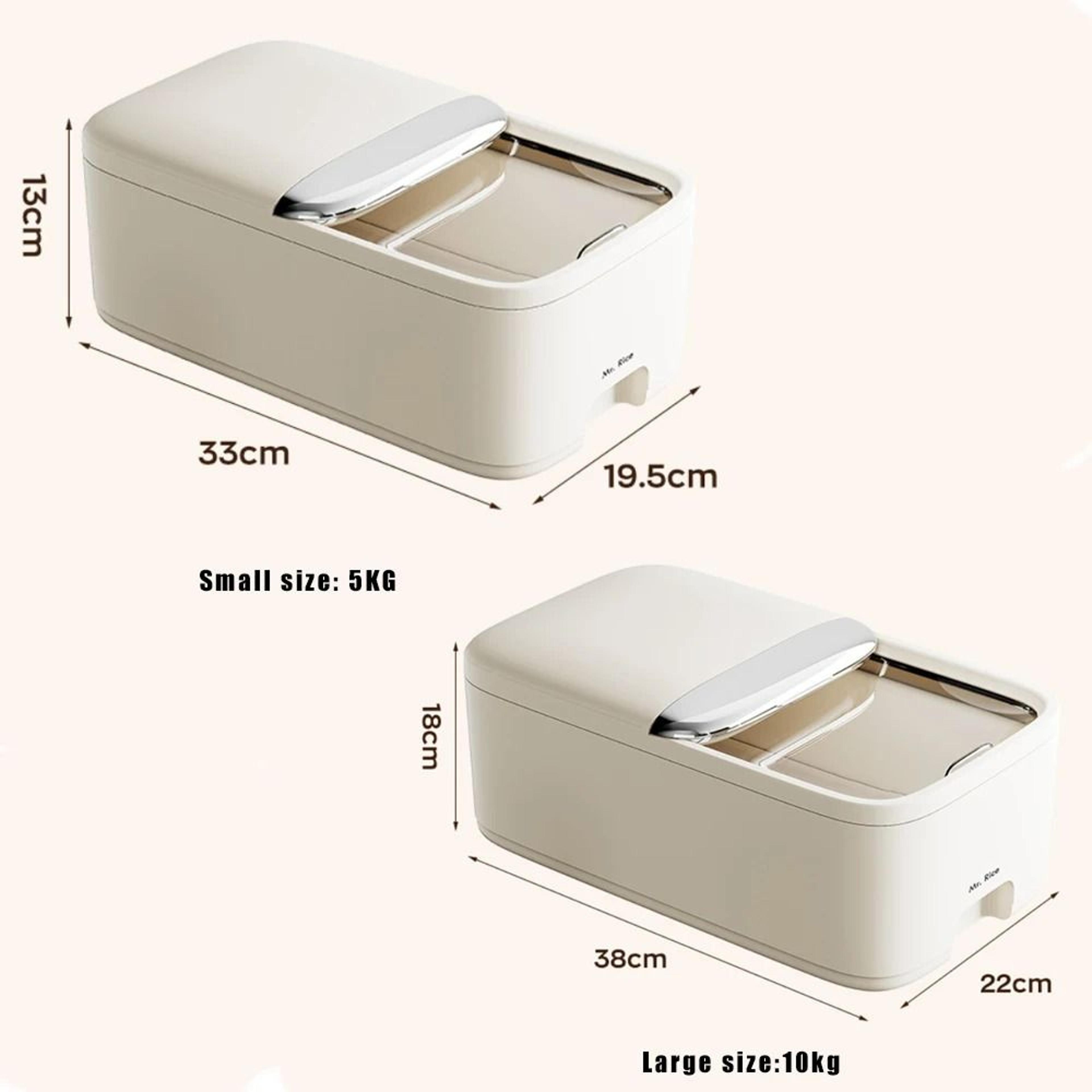 Airtight Rice Storage Container With Measuring Cup And Moisture Proof Grain Dispenser 5